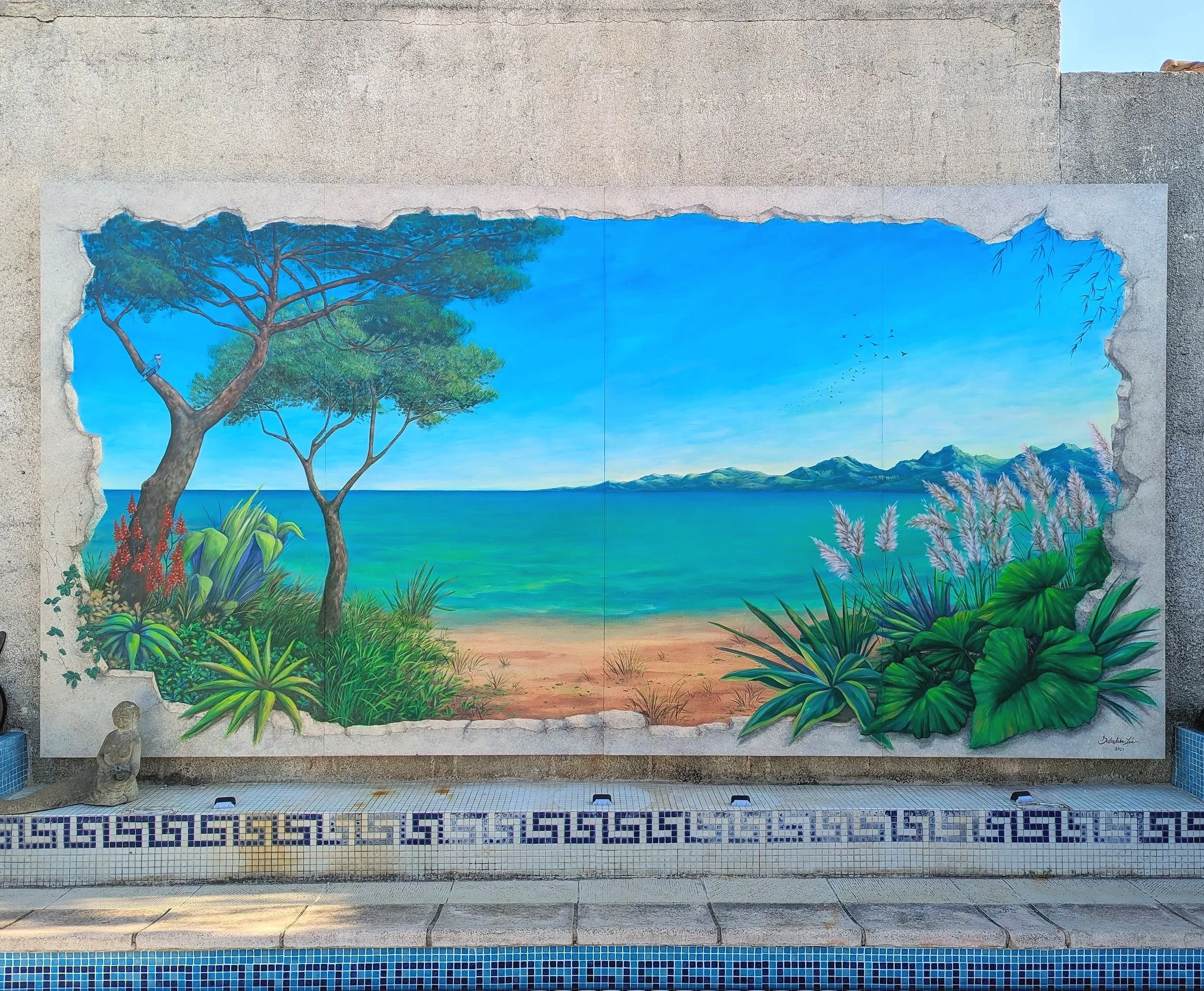 Commande - peinture acrylique, 2.5m x 5m - 2022