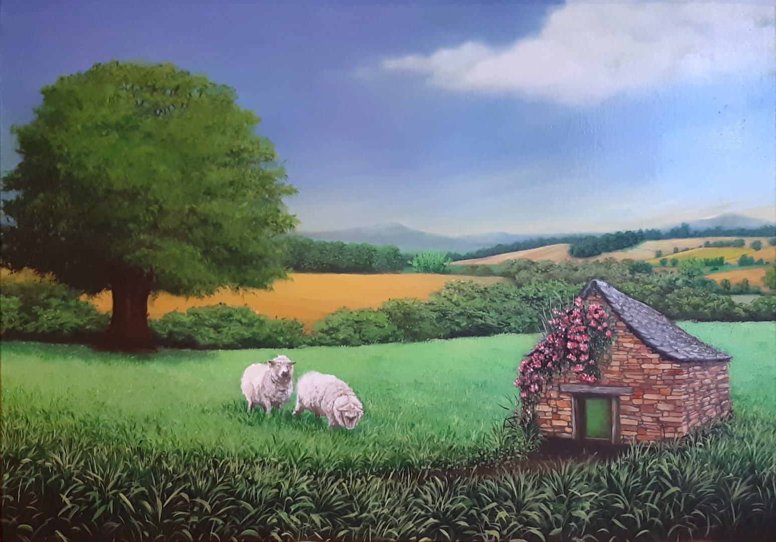 Commande,  paysage - peinture acrylique - 2019