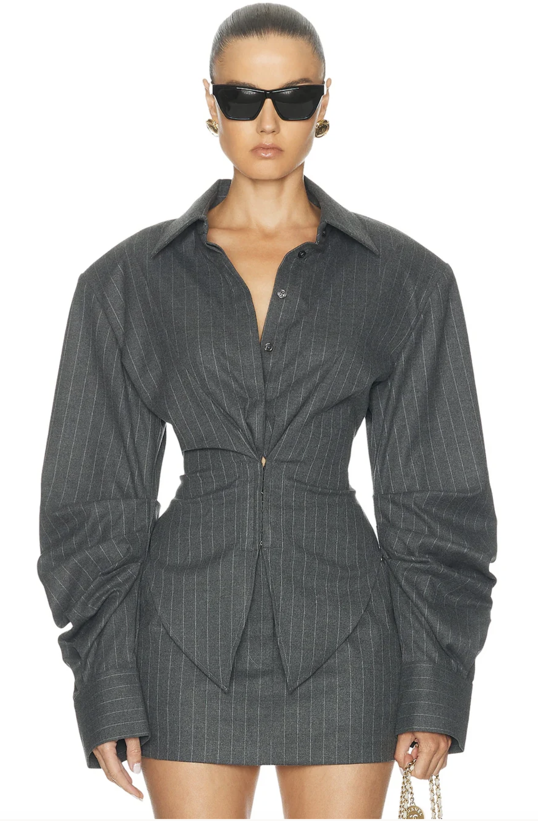 Pinstripe Founder's Blouse | $562.83 CAD