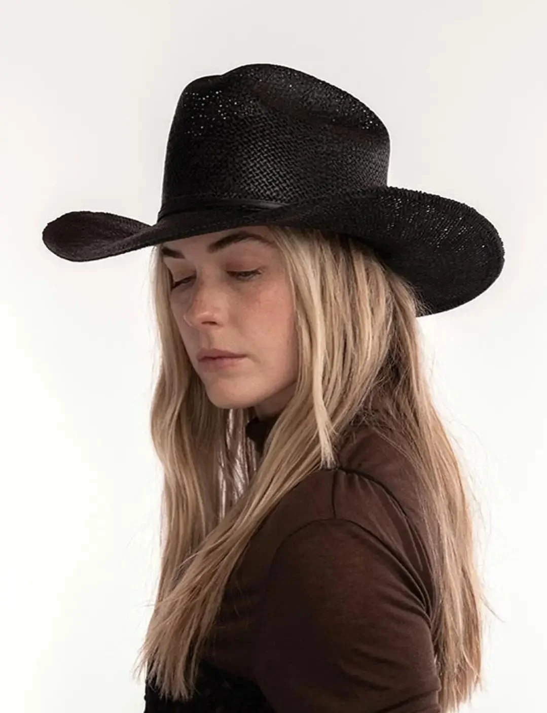 Aiden Hat | Structured Western Straw Fedora | $419 CAD