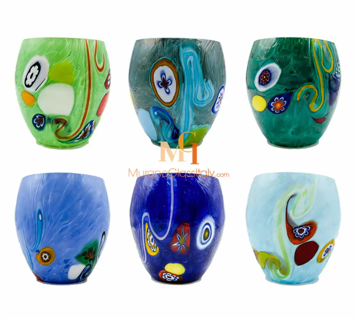 MuranoGlassItaly | Fantasia – Designer Drinking Glasses | $1,091.93