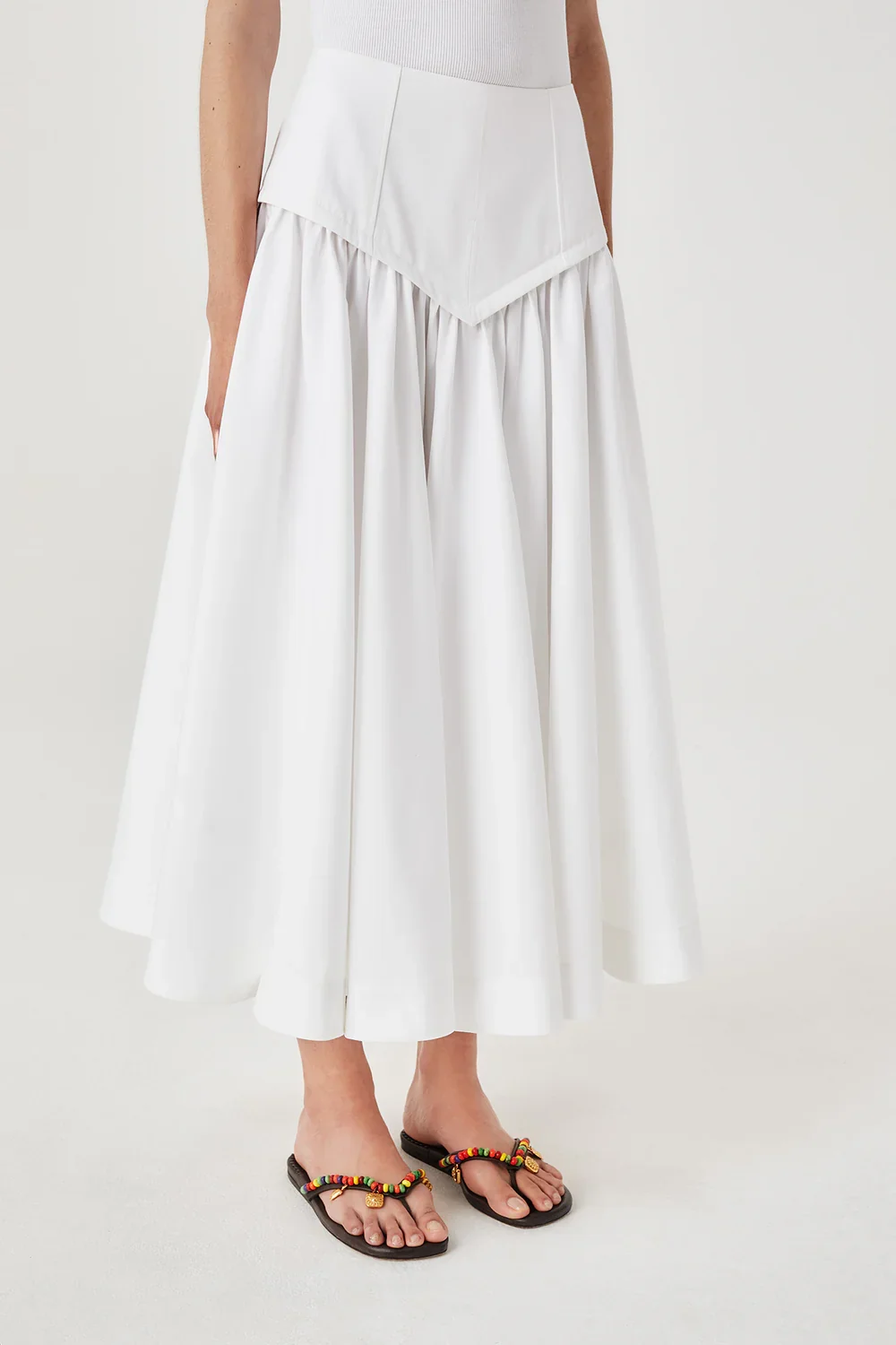 Long poplin skirt | White | 1,133.86 CAD