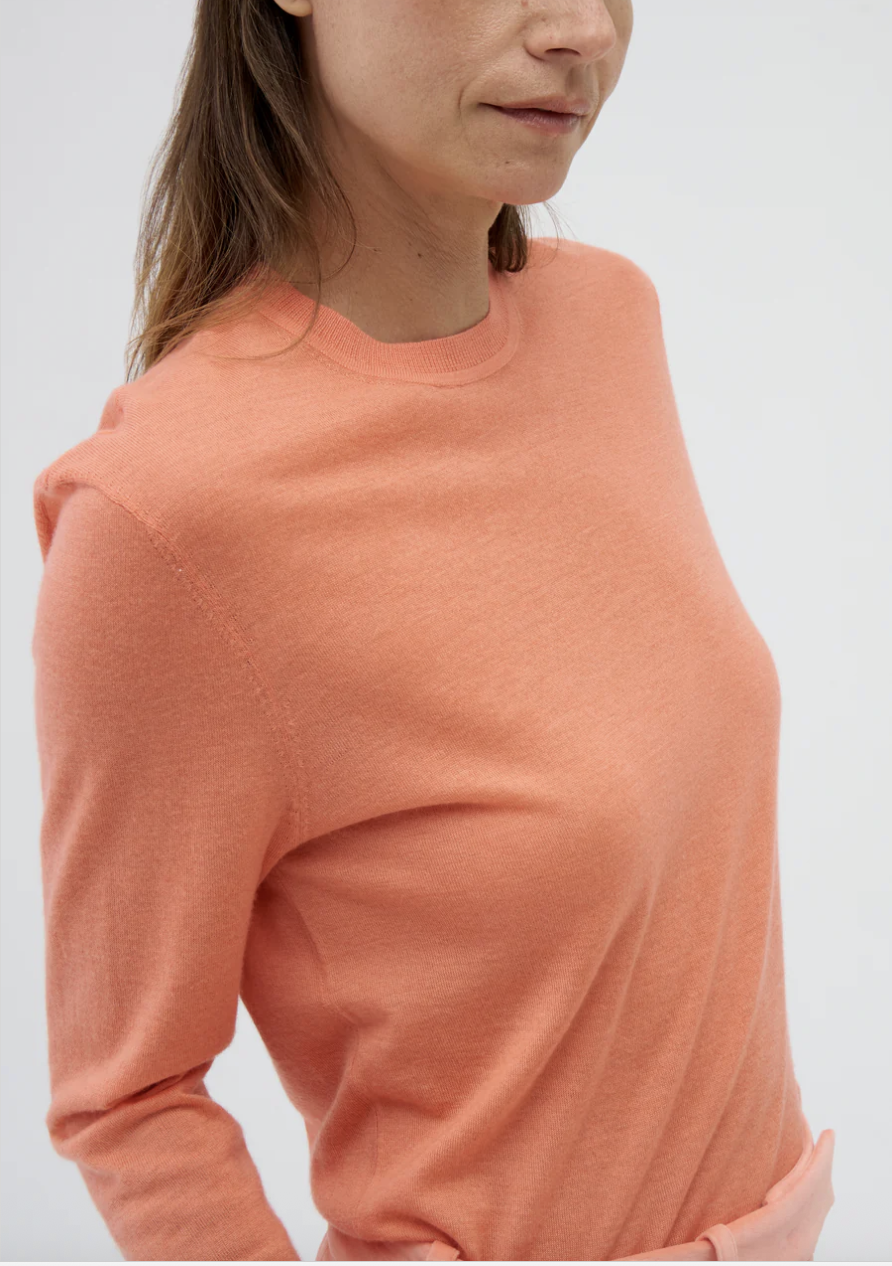 CASHMERE CREWNECK SWEATER | SHERBET | $573.00