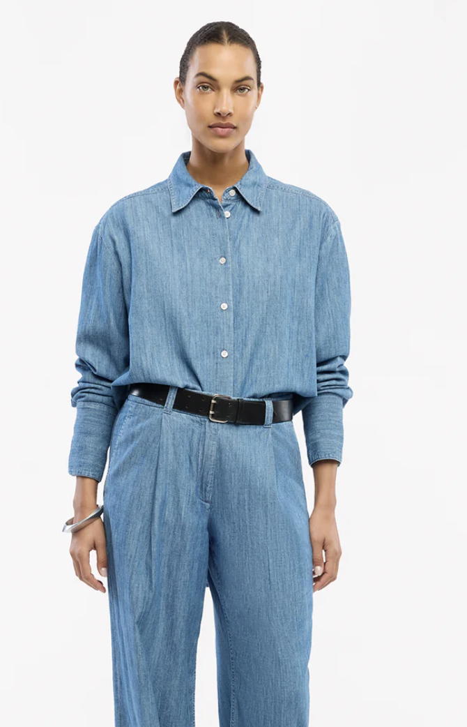 Chambray Shirt | Medium Blue | $672 CAD