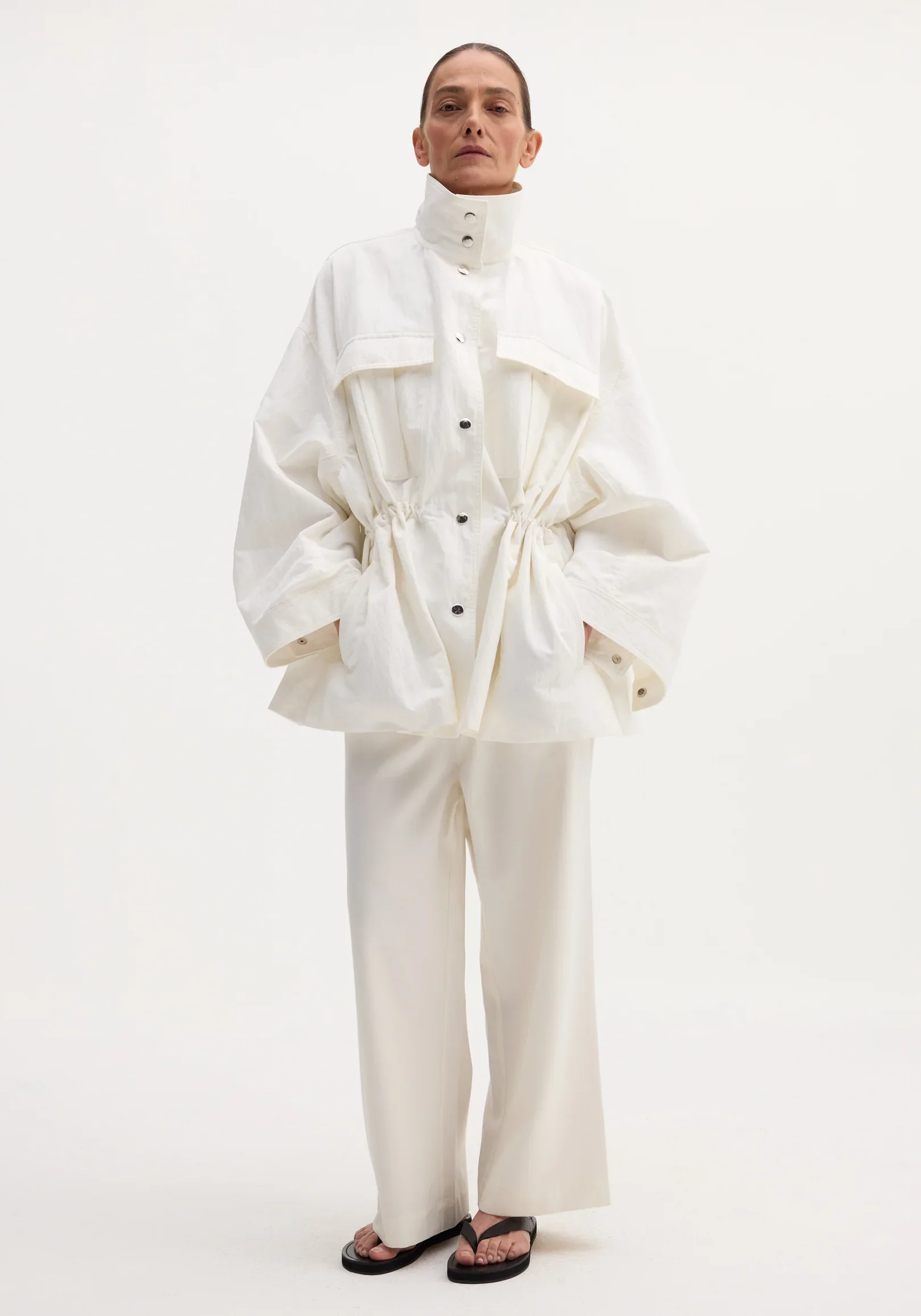 Sculptural Safari Jacket | Optic White | $2,082.18 CAD