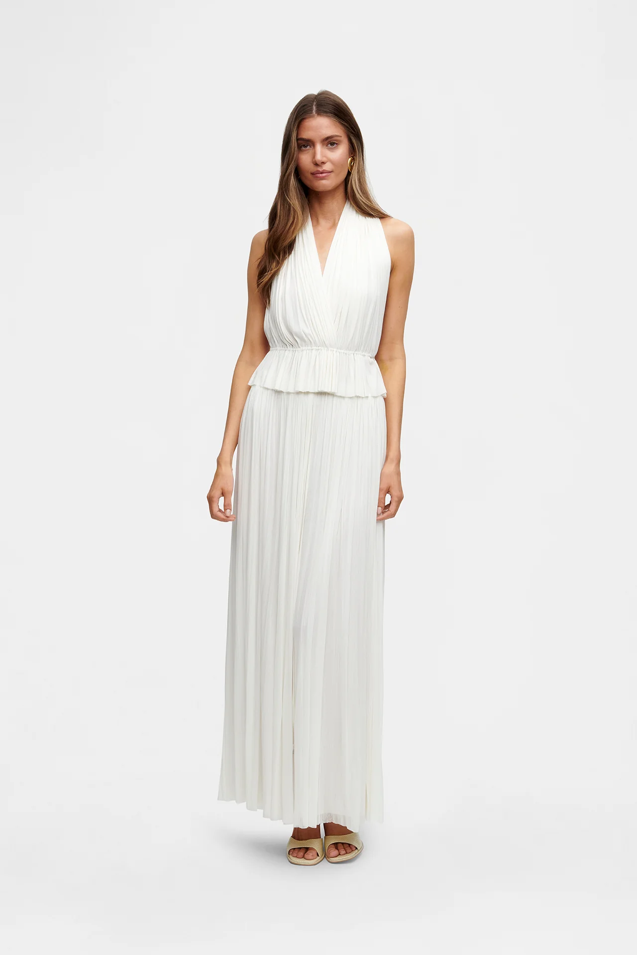 White Silk Skirt & Top Set | $1,820 CAD