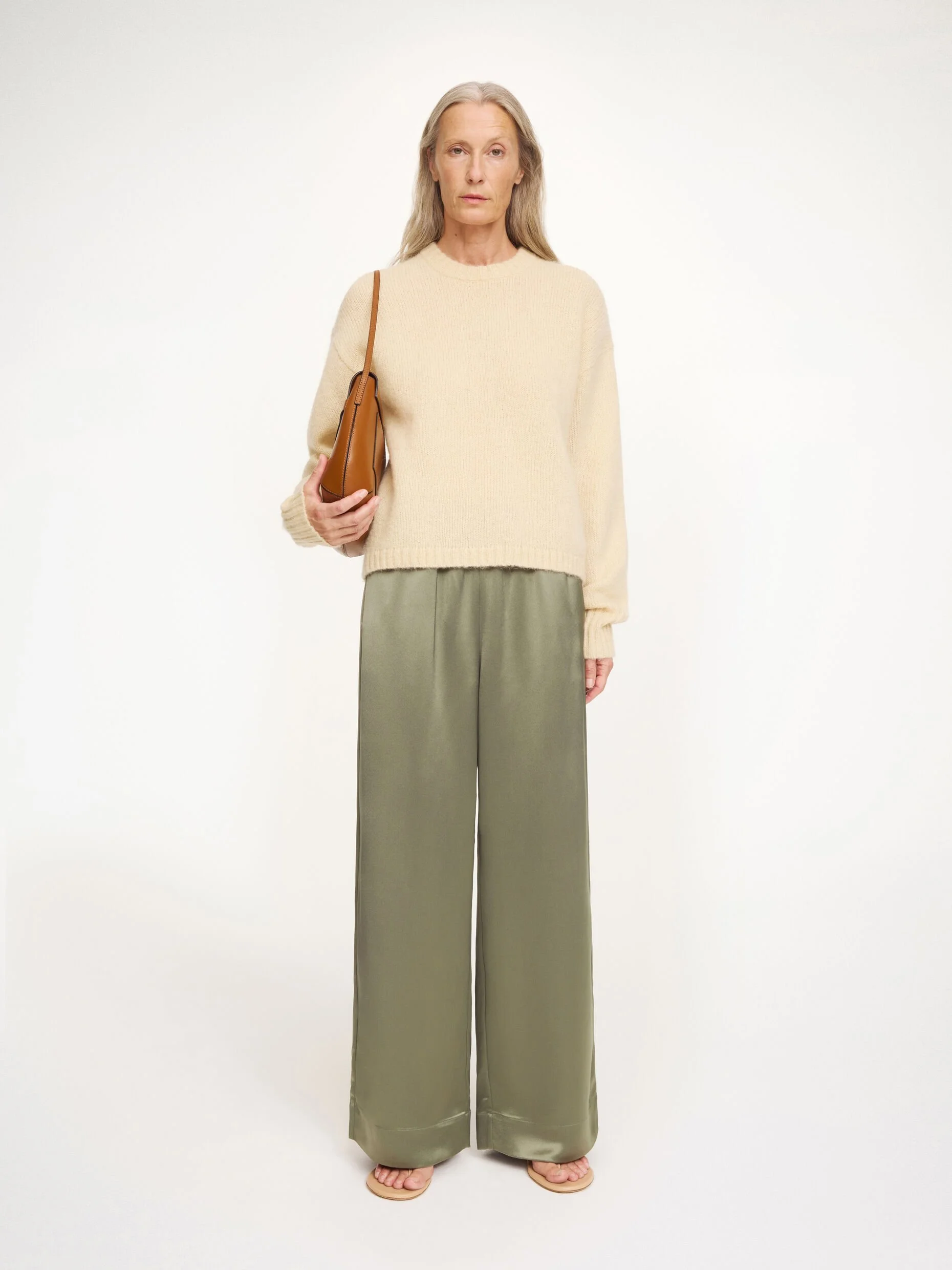 BY MALENE BIRGER | Cabello Wide-leg Trousers | Deep Lichen Green | $617.26 CAD