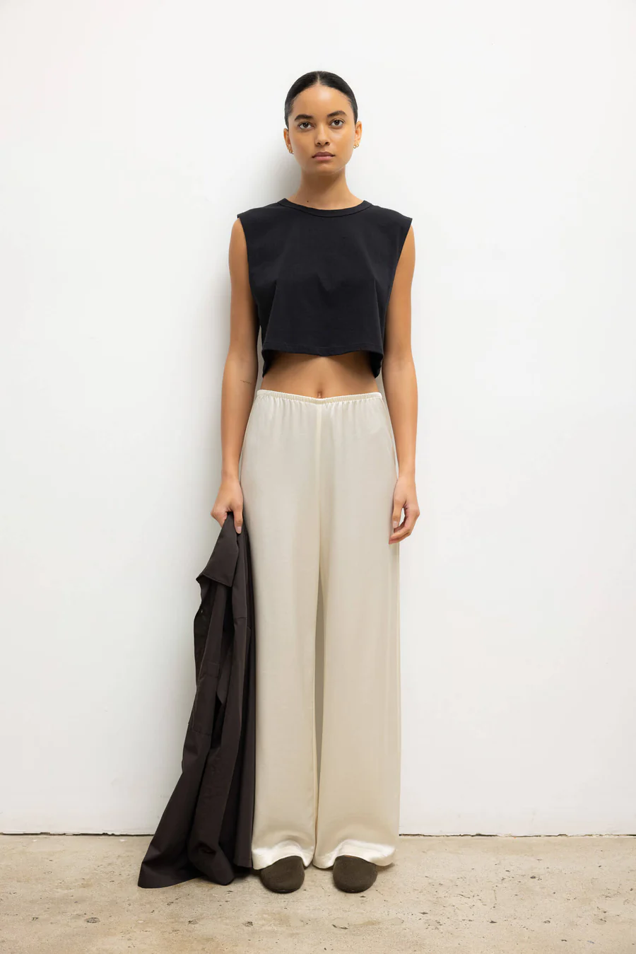 Barb Wide Leg Pant | Creme | $380.00 CAD