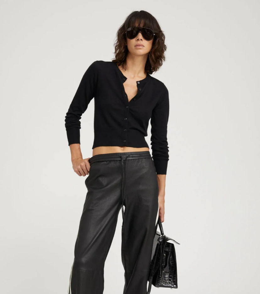 Ultra Fine Cashmere Baby Cardigan | Black | $780.00 CAD