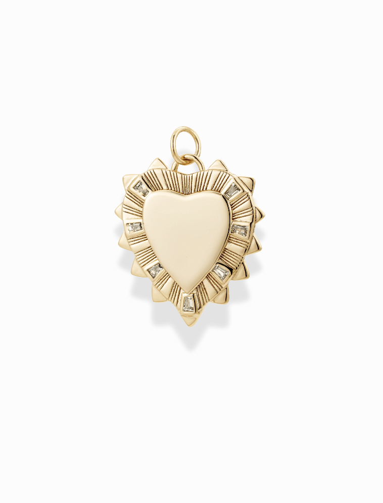 Lynn Engravable Heart Charm | Gold vermeil | $127.00 CAD