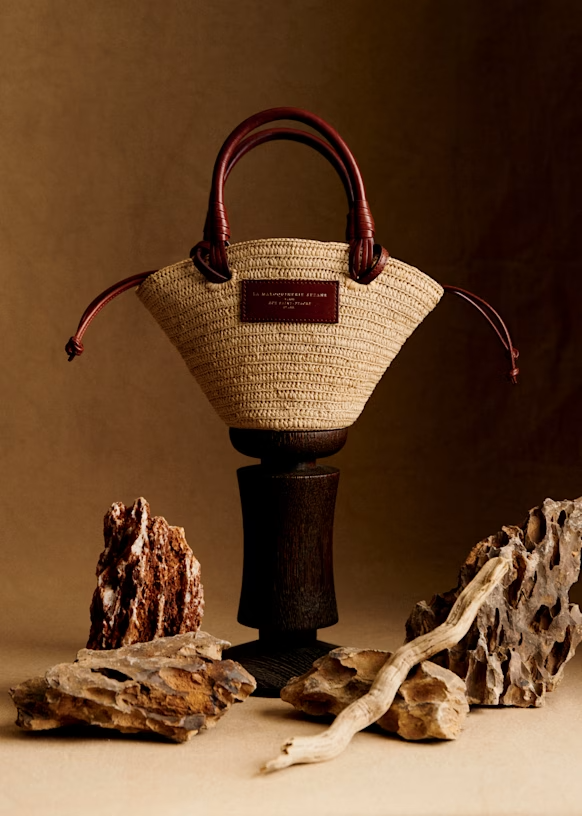Justine Mini Basket Bag | Natural Raffia | $350 CAD