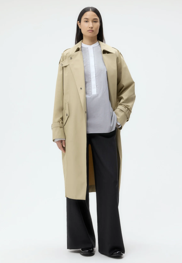 Long Bogie Coat in Waterproof Canvas | Olive | $1,595.00 CAD