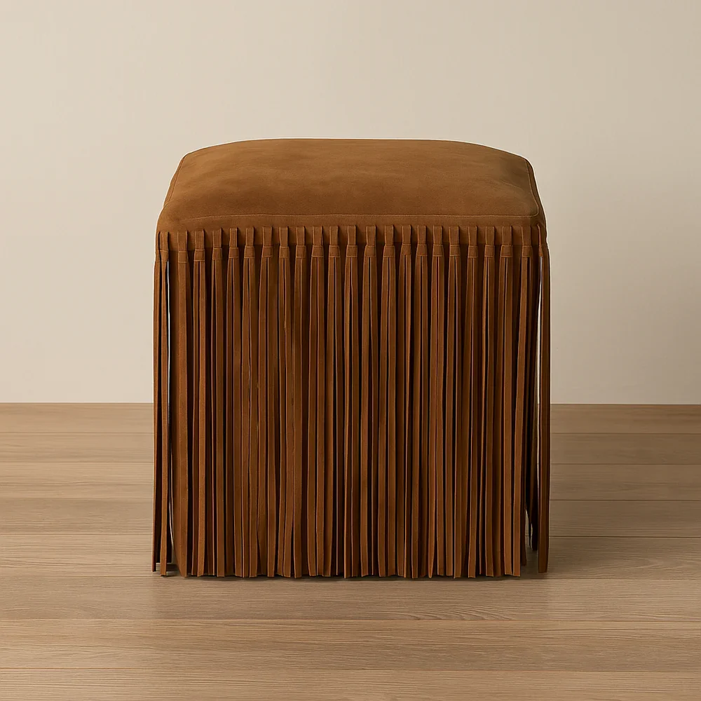 FOR Living | Milly Fringe Stool | Camel | $1,789.00 CAD