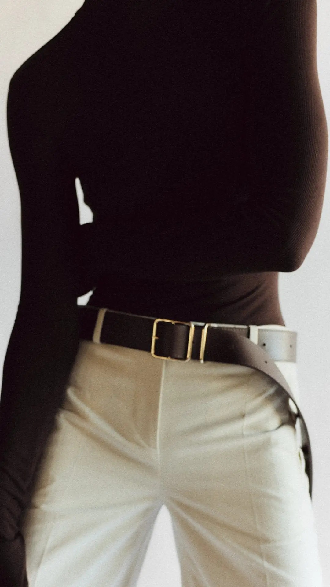 Bowe Belt | Long Leather Strap Belt | $268 CAD
