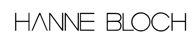 Text logo displaying the name 'Hanne Bloch' in black letters on a white background.