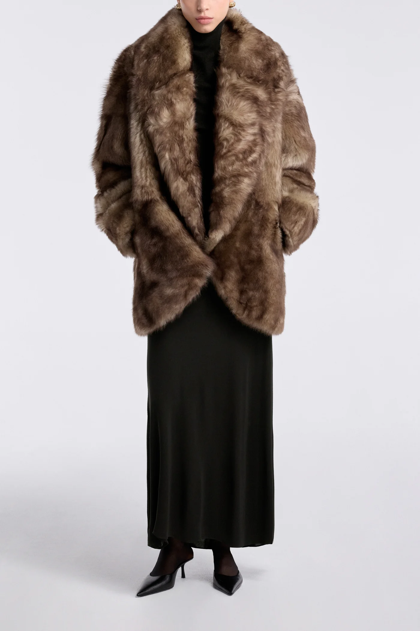 aurora Sumptuous Shearling Coat | Winter-Tundra | $4,282 CAD