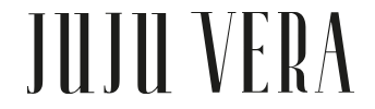 Text logo reading 'JUJU VERA' in a stylized font