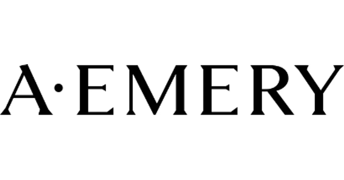 A black text logo that reads 'A.EMERY' with a dot between 'A' and 'EMERY'