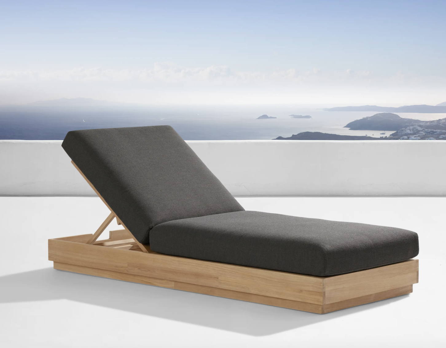 ARHAUS | Bal Harbour Outdoor Teak Chaise | $5,060.45