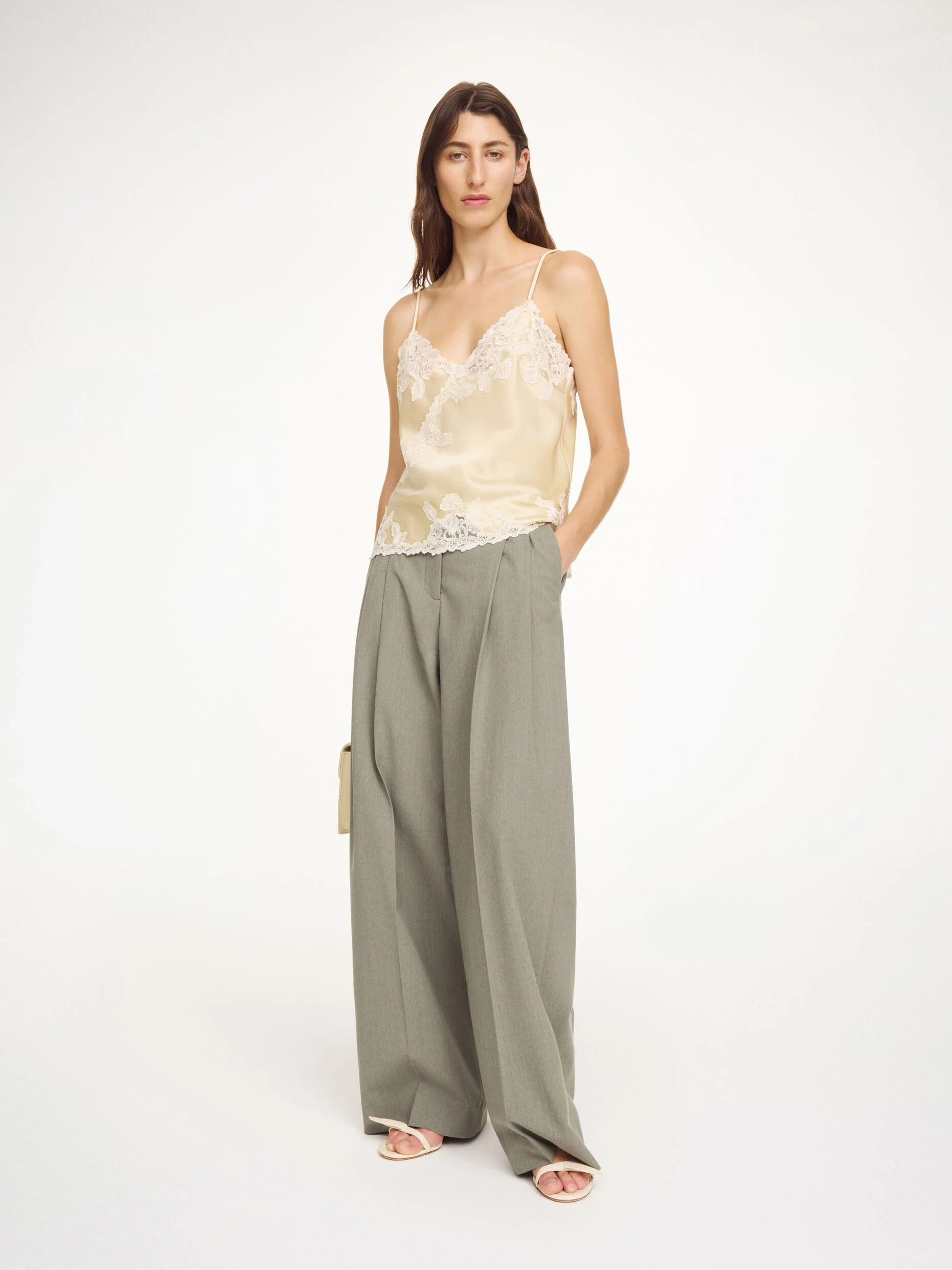 Cymbaria high-waist trousers | Khaki Melange | $815.70 CAD