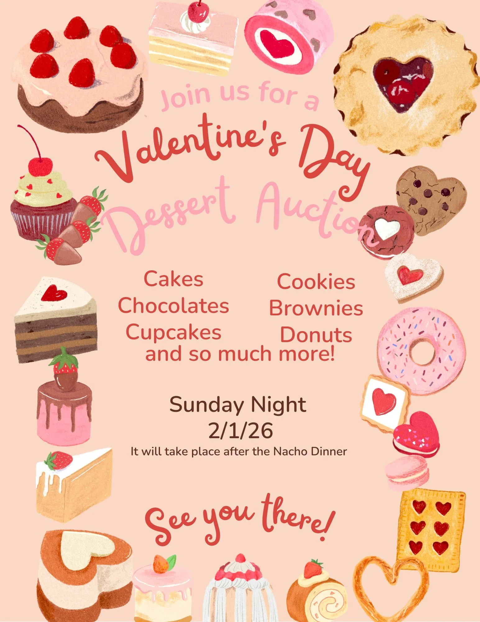 VALENTINES DAY DESSERT AUCTION