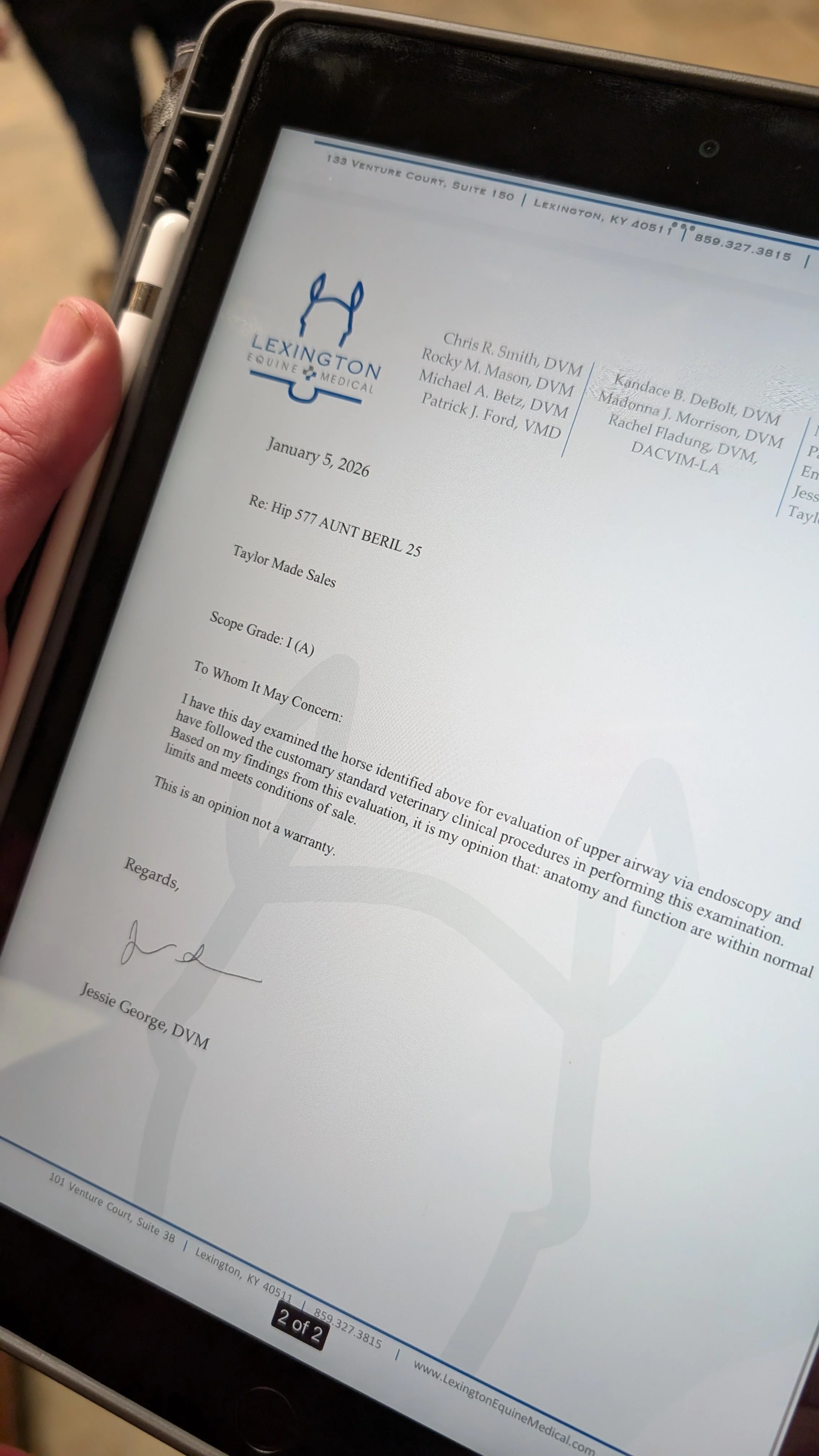 Respiratory scope report