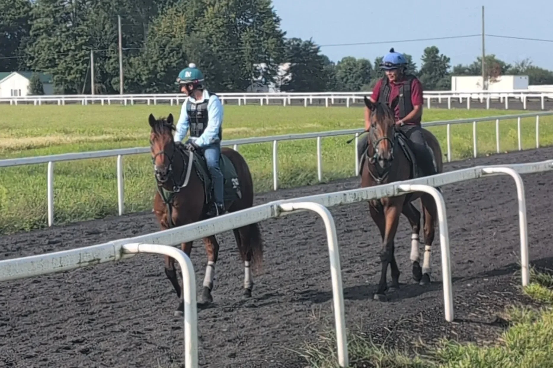 Visiting Paycasso and Caesar at Training
