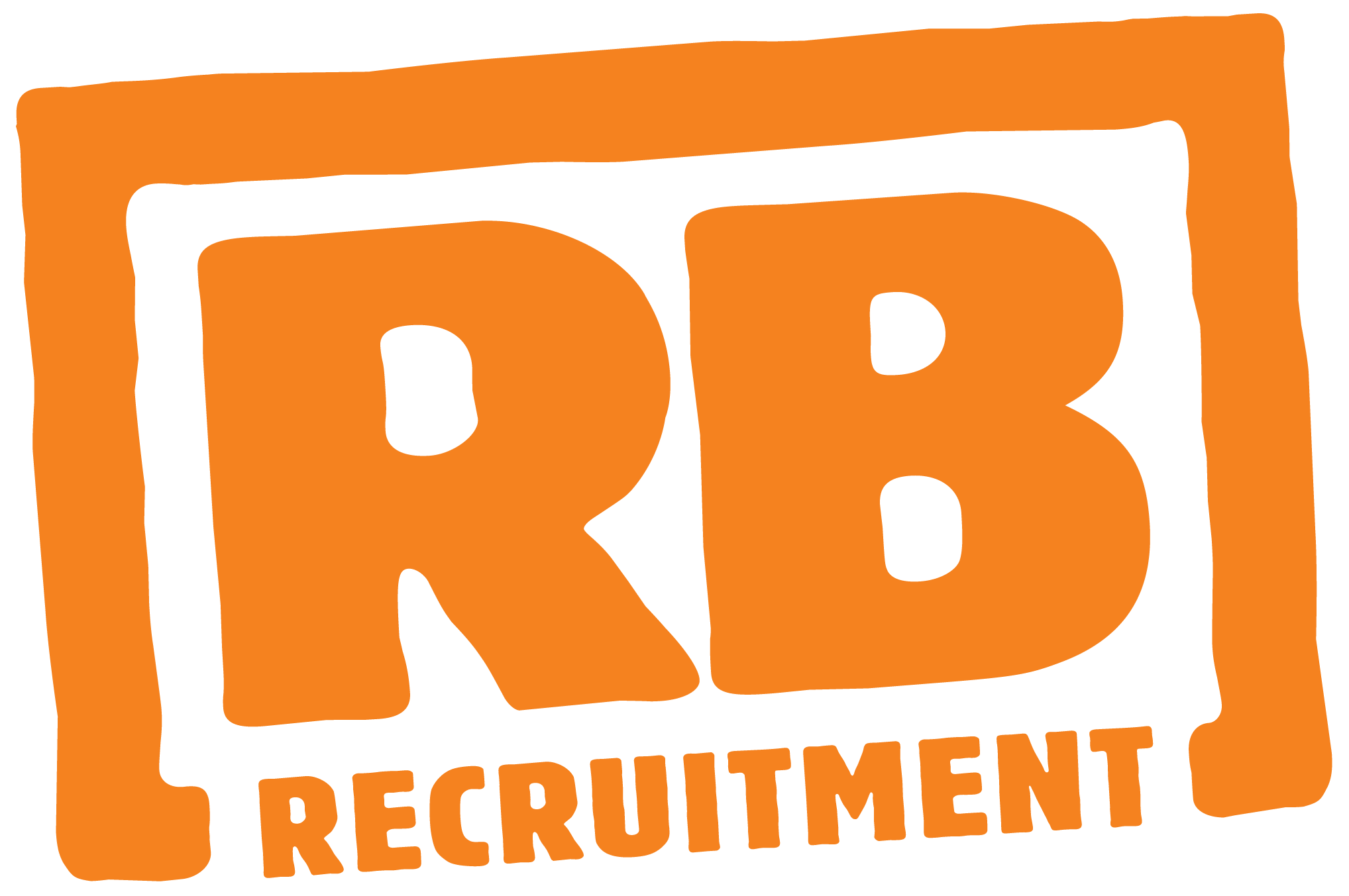 Logo with letters "RB" in orange, followed by "RECRUITMENT" below.