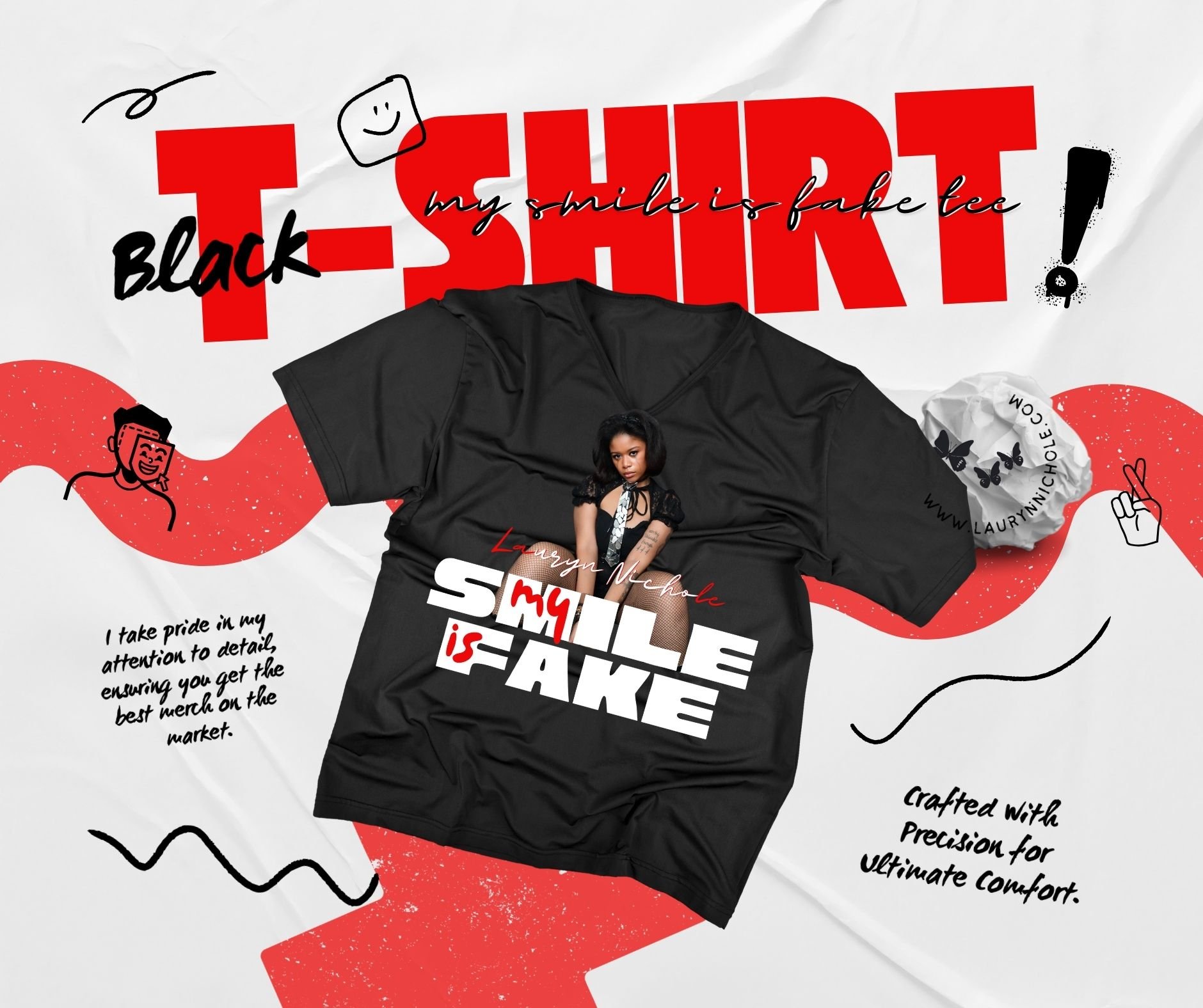 Limited Edition "My Smile is Fake"   — TEE (FREE SHIPPING)