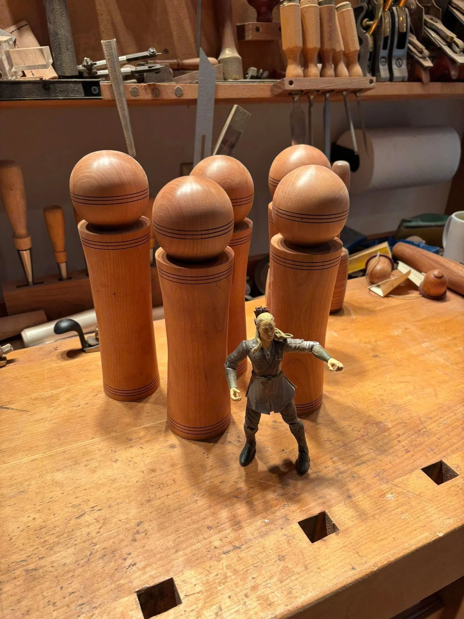 Another 5 cherry grinder mills done. These are all sold with numerous pending orders. Legolas says &rdquo;thanks for the business&rdquo;. If thinking about seasonal gifts, don&rsquo;t get caught out in the cold. Thanks for looking!