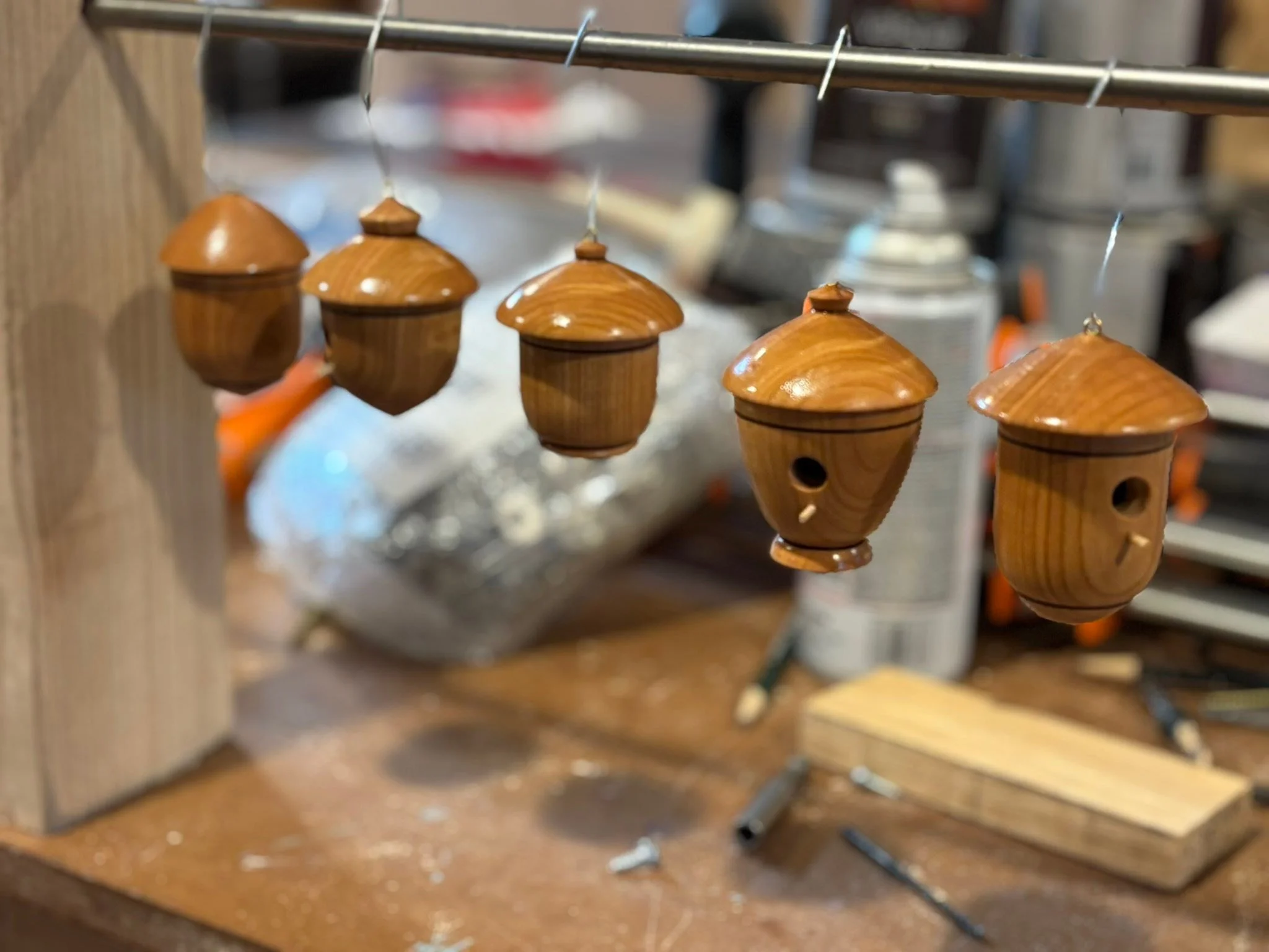 New batch of birdhouse ornaments ready. If you previously indicated you wanted one or more, I will be in touch.  These include small box. Hand turned right here in Hallowell. Order before the upcoming price increase. $20. Invludes tax.
Do you own a