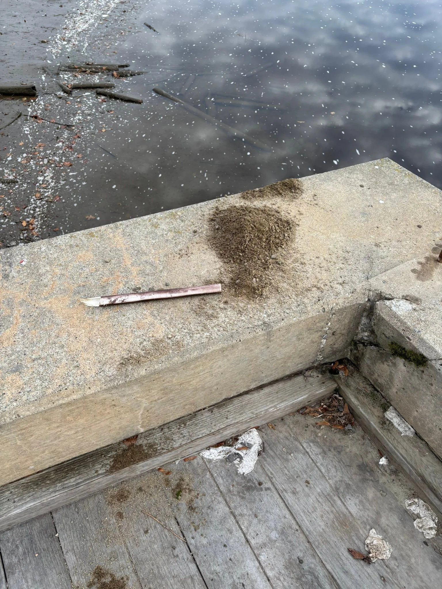 This morning&rsquo;s check brings another missing sandbag which appears to have been cut open and spilled along with missing/ smashed pvc. To say I am pissed, is a bit of an understatement.  I will go to Lowe&rsquo;s later buy replacements. We really