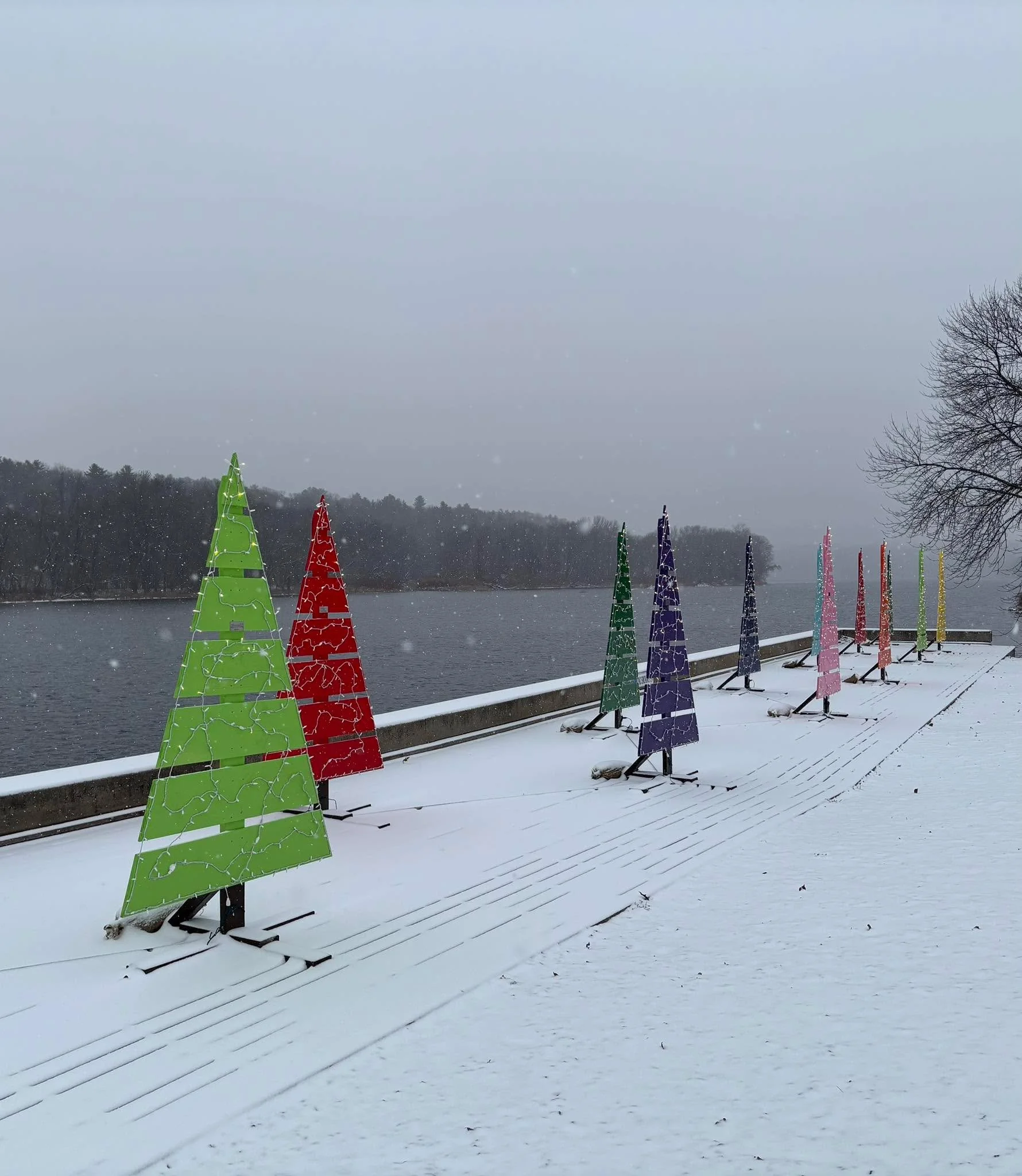 I think the first snowstorm of the season merits the &ldquo;Hallowell Lights&rdquo; being on all day!