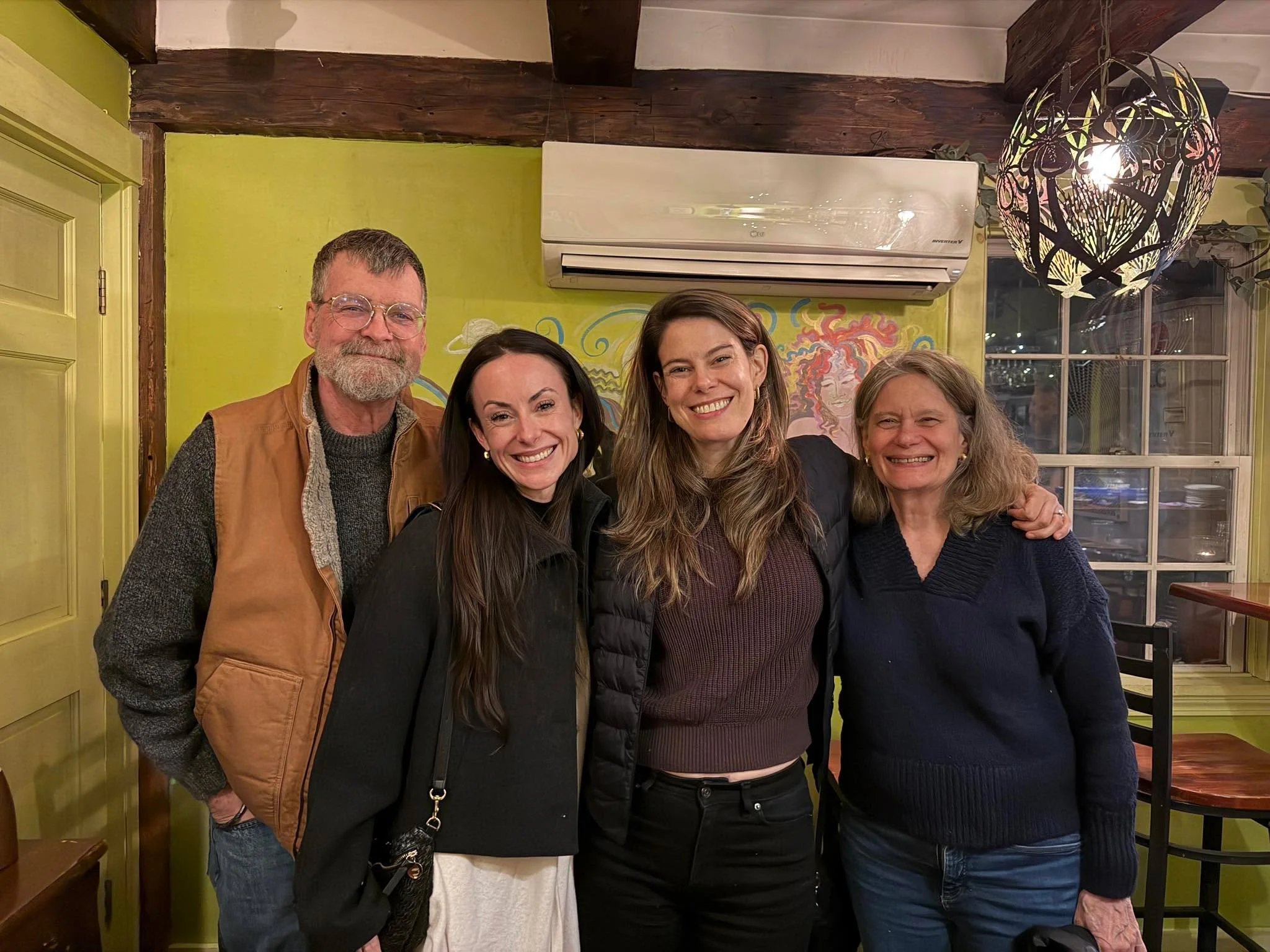 Always nice when my daughters travel from SF and Stockholm to come for a visit. Both their husbands are very kind to continue to share them with us.