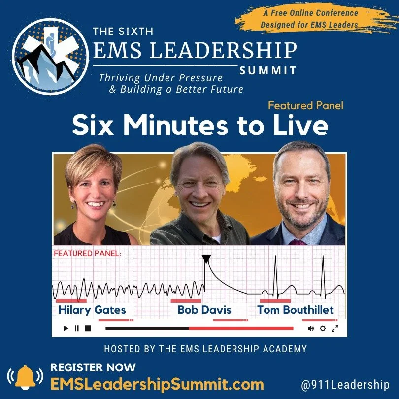 We are excited to share our mission to save more lives from sudden cardiac arrest--join us at the Sixth EMS Leadership Summit! @911leadership 
The event includes a screening of the Six Minutes to Live mini-doc followed by a panel discussion with co-