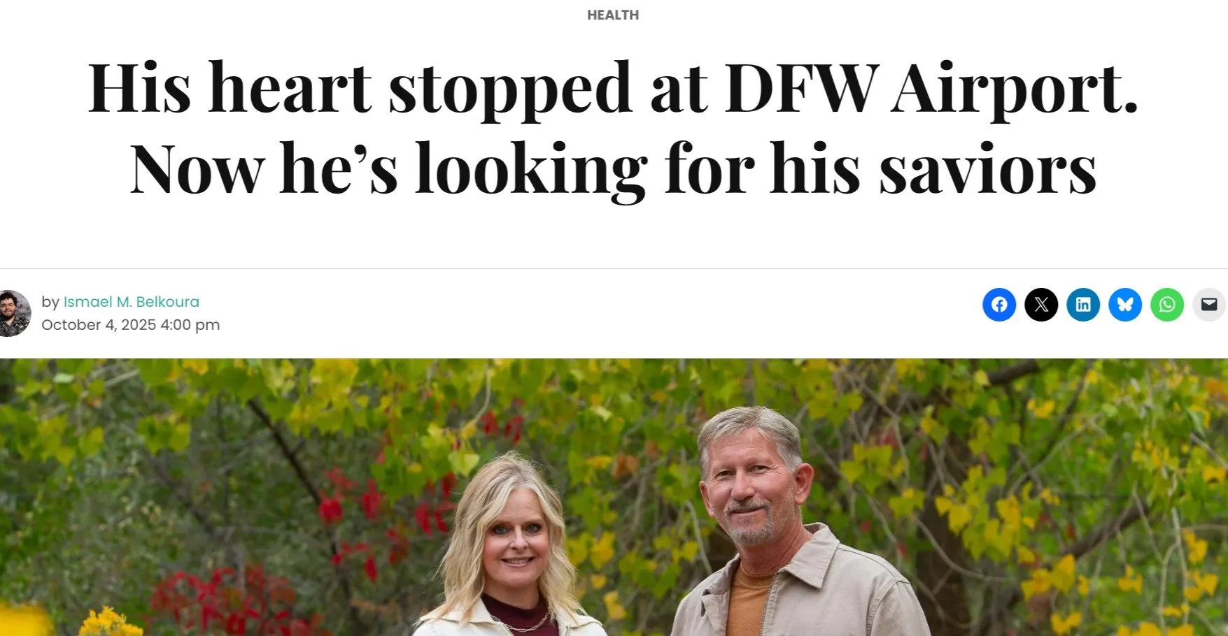 Can you help @gary.anthon63 find his rescuers? Bystanders did #CPR on Gary at the DFW airport on Jan. 7, 2024... but he never got to thank them.
Share this story far and wide! 
Gary came to us via the @suddencardiacarrestfoundation and we are honor