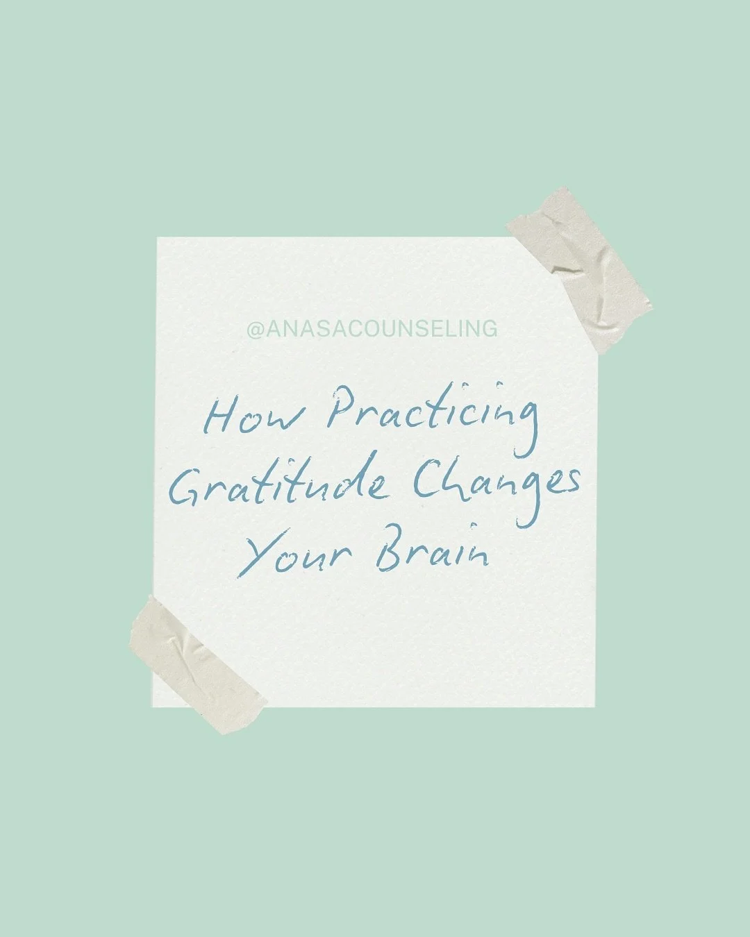 Practicing gratitude does more than you think. Just a few minutes a day can make an impact. Feel free to comment below how you&rsquo;re incorporating gratitude in your daily routine. 

#MentalHealth #MentalHealthAwareness #MentalHealthMatters #Therap