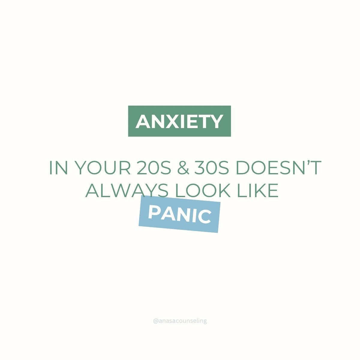Anxiety in your 20s and 30s doesn&rsquo;t always look like panic attacks.
It often looks like:
&bull; Overthinking every decision
&bull; Difficulty relaxing, even when things are &ldquo;going well&rdquo;
&bull; Constant self-doubt
&bull; Feeling behi