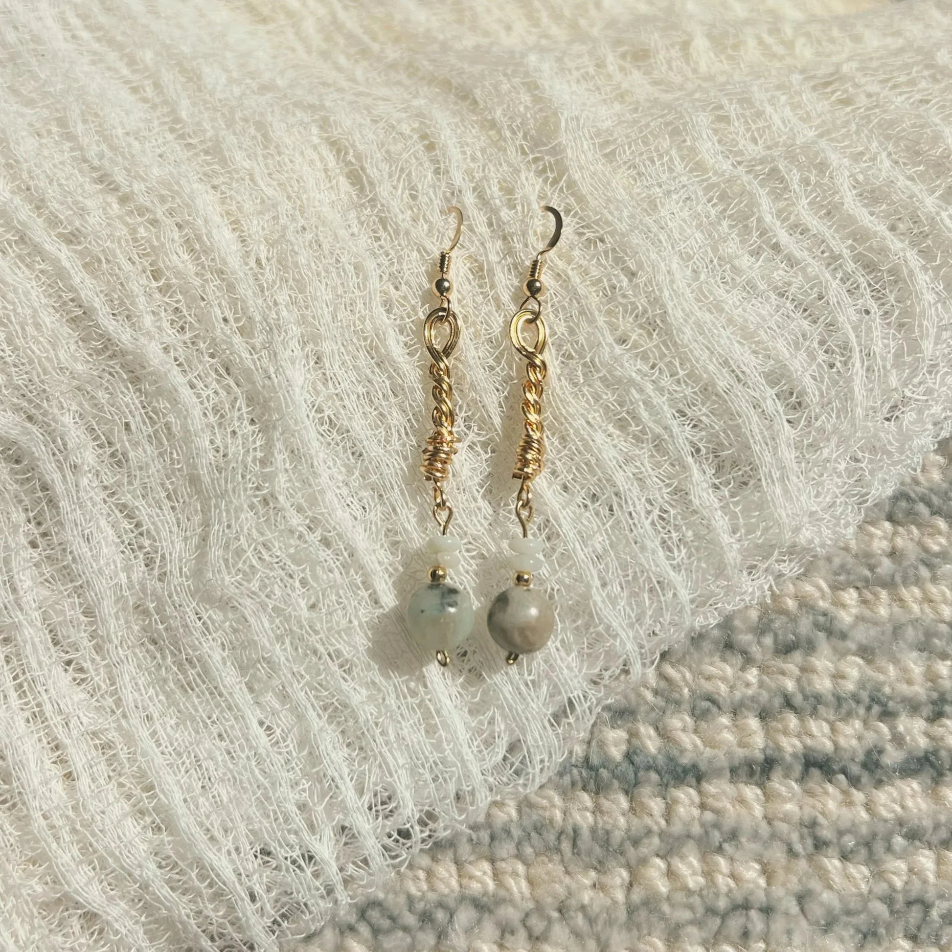 Kiwi Jasper Twisted Chain - $12 |  Kiwi Jasper can help enlighten your mental fortitude while enhancing the energies you produce. It aids in great communication, reinforcing self-confidence and strength. This stone connects to the Heart Chakra, encou