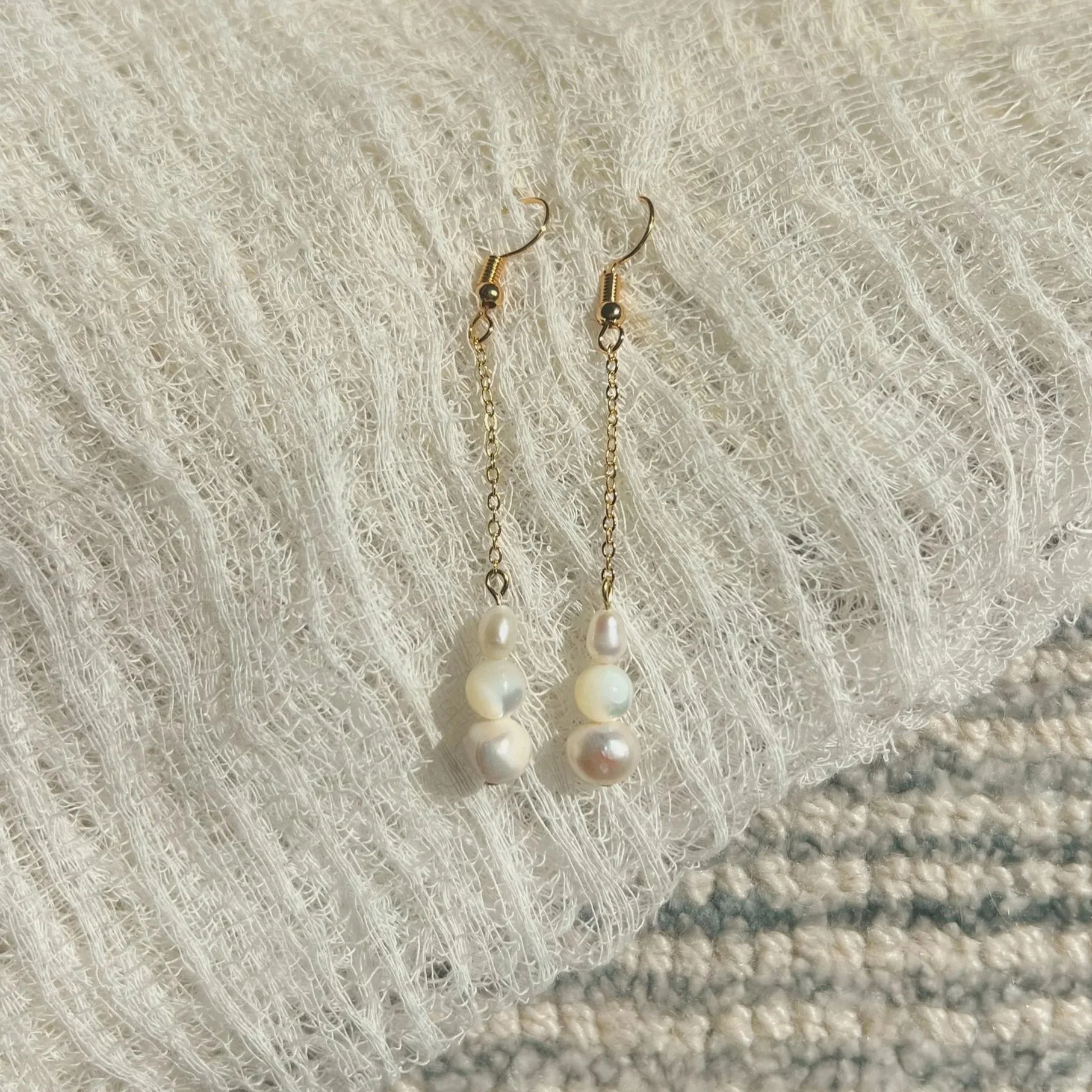 Mother of Pearl Dangle Earrings (gold finish) - $12 |  Cultured pearls are often associated with purity, wisdom, and spiritual growth. Mother of Pearl is known for its soothing and nurturing qualities, which can help reduce stress and anxiety. The so