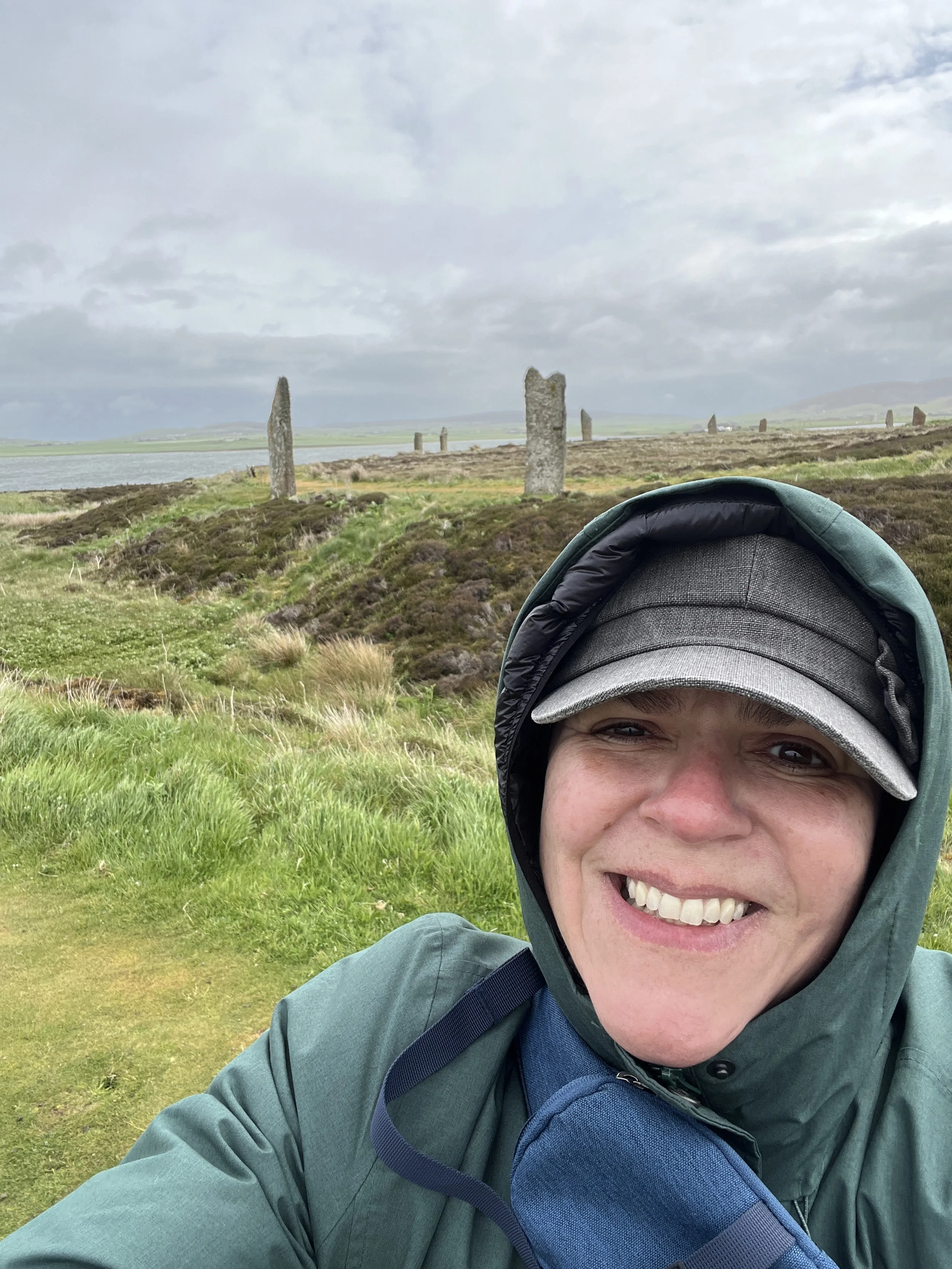 Standing at the Ring of Brodgar in Orkney, Scotland