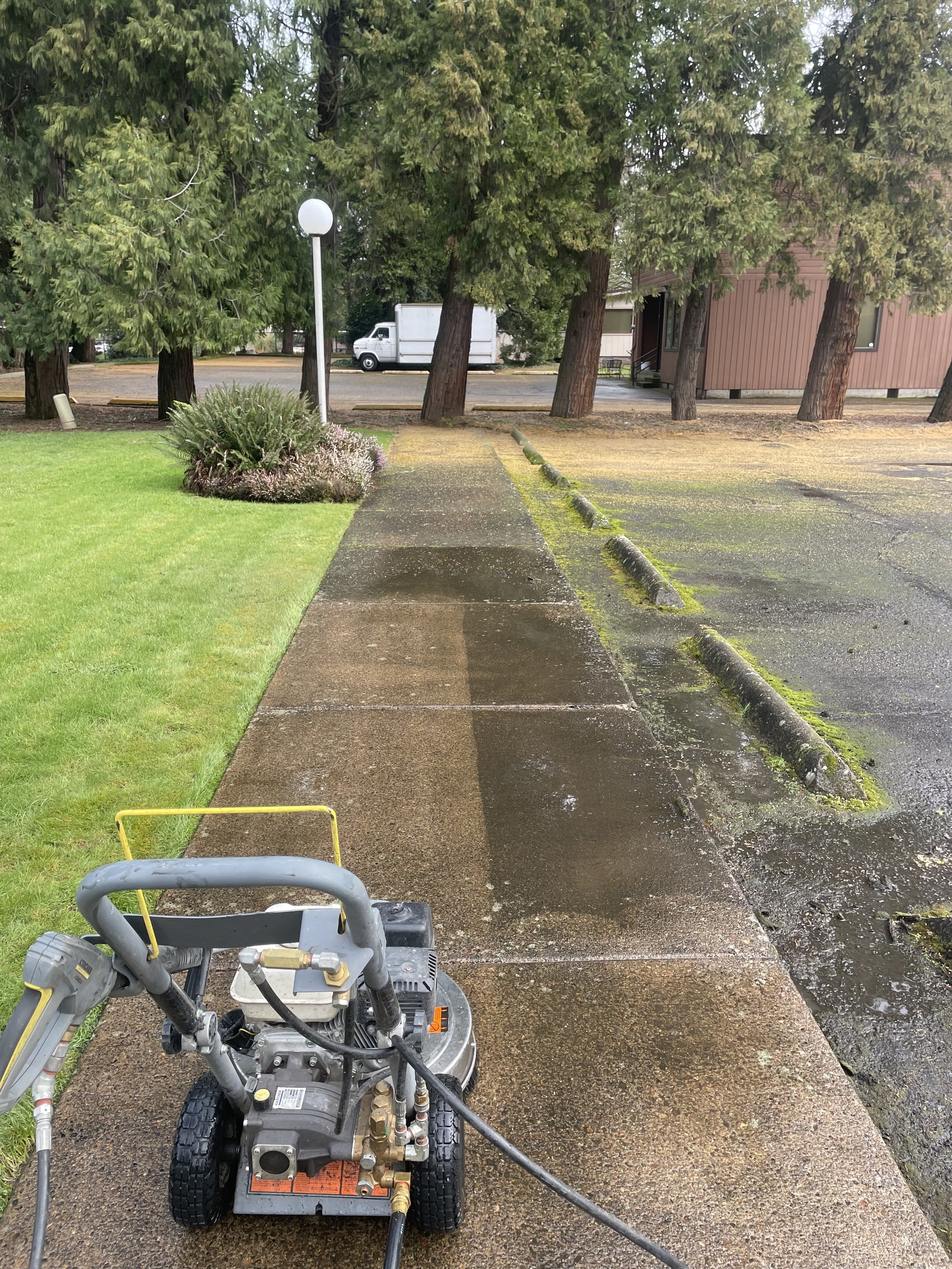Pressure Washed Sidewalk.
