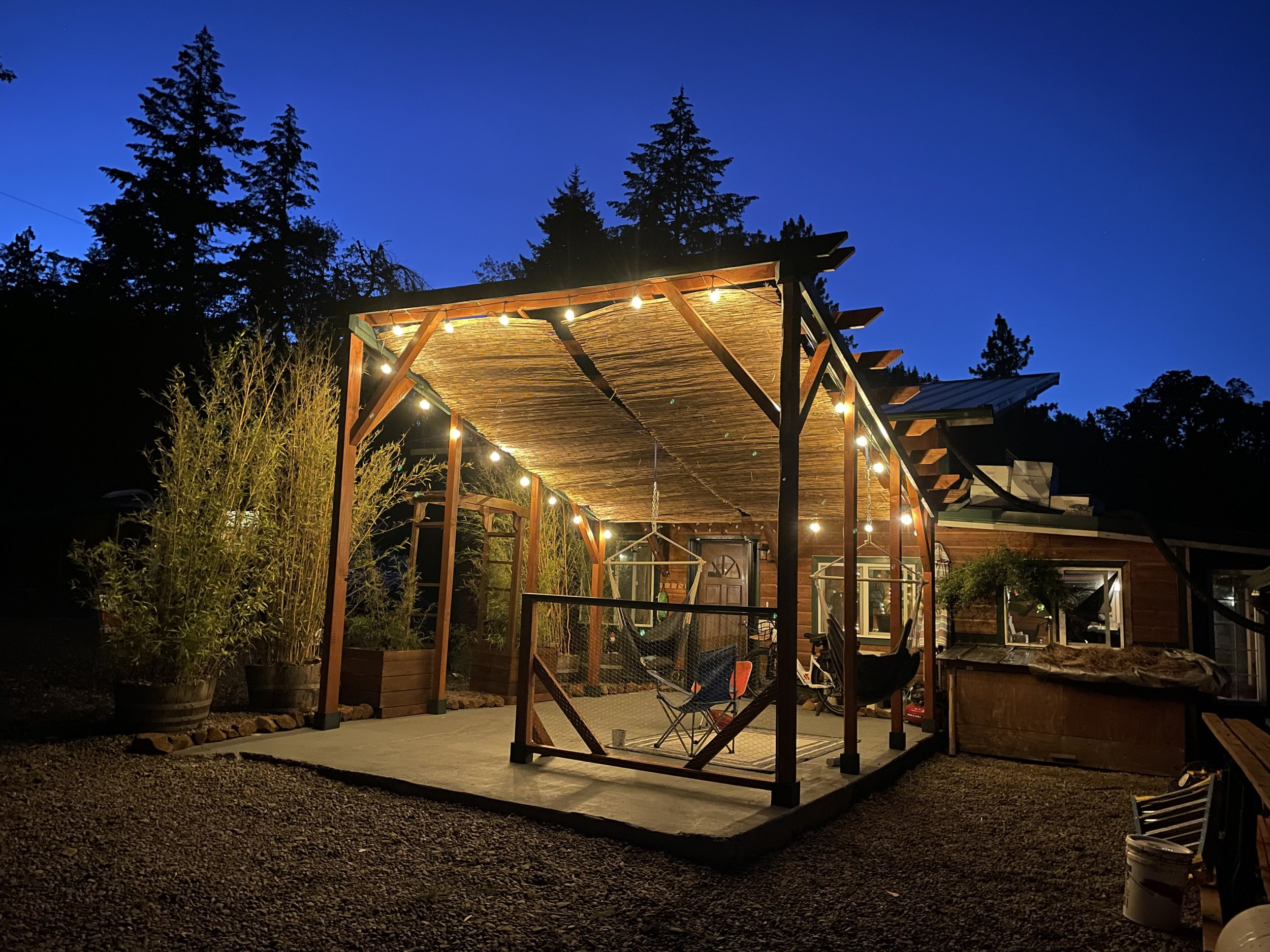 Custom hand-built entryway Pergola.