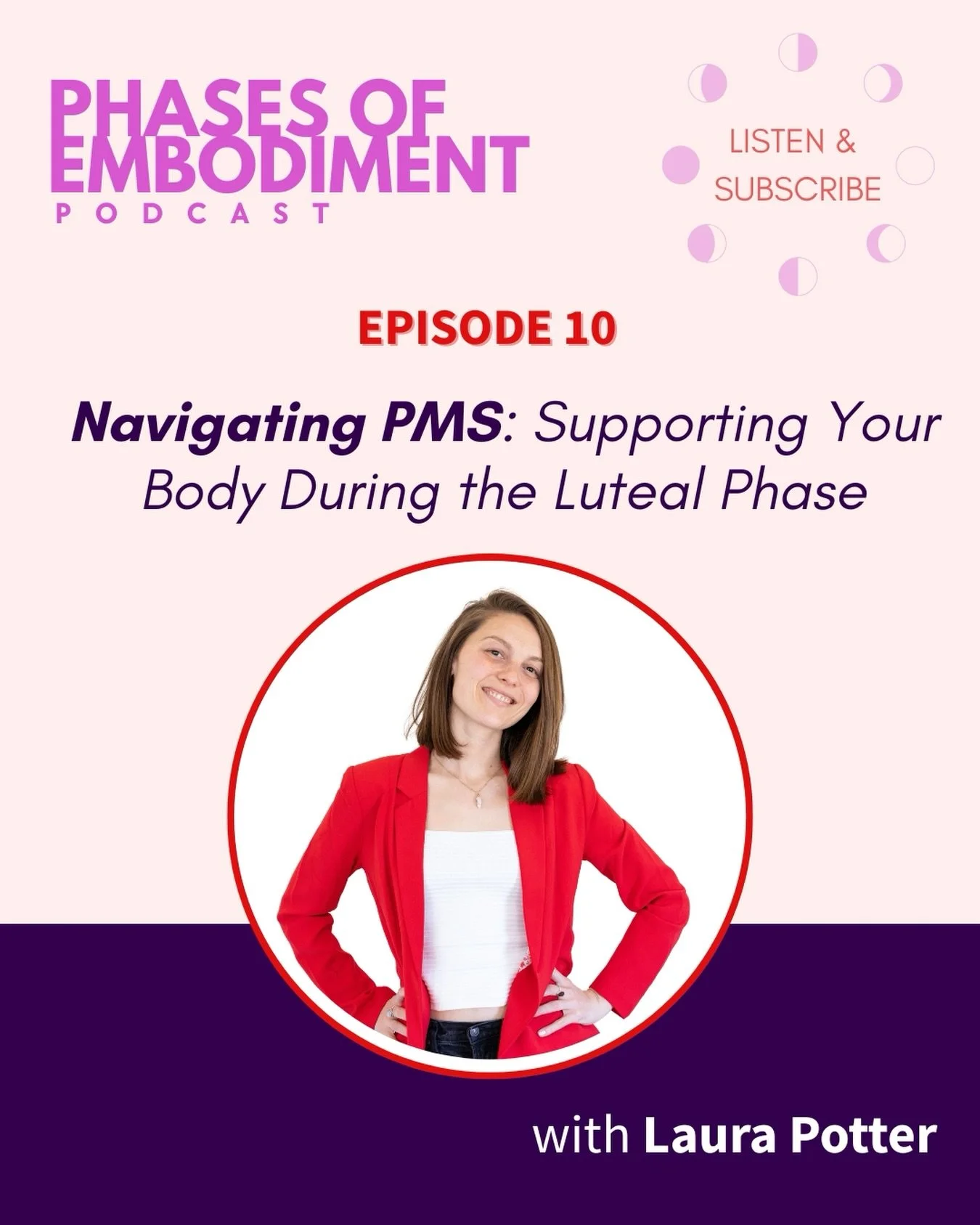 The final episode of season 1 of the Phases of Embodiment Podcast is here 🎙️

This conversation is for anyone who has ever felt frustrated, exhausted, emotional, disconnected, or unlike themselves before their period.

I&rsquo;m sharing a deeper loo