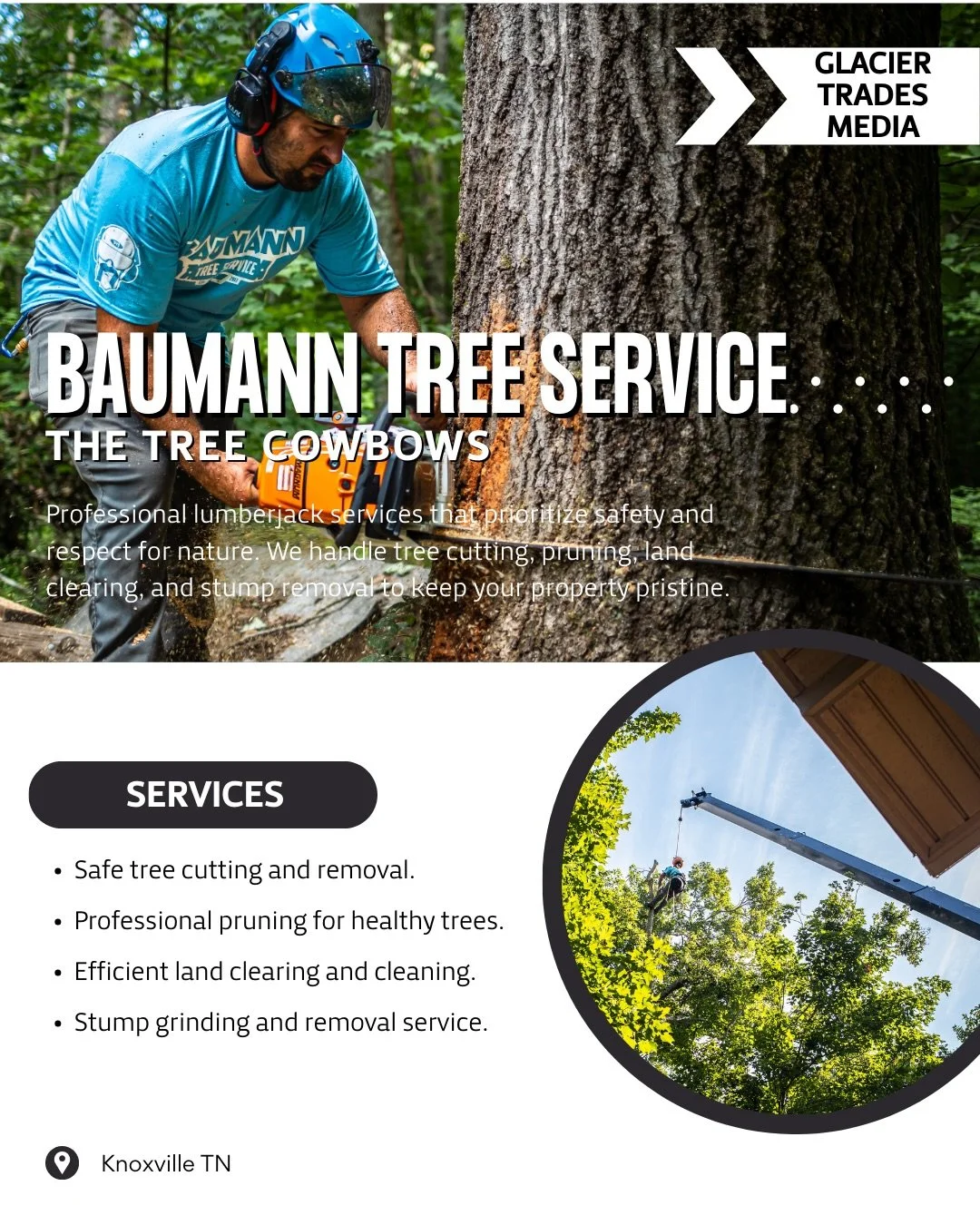 Happy Sunday.
Throwback to arborist work I did in Tennessee. 🌲🪾
Before cameras, there were chainsaws and long days.

Most media guys have never worked a trade. I have. That&rsquo;s why I know how to capture the craftsmanship behind the work.