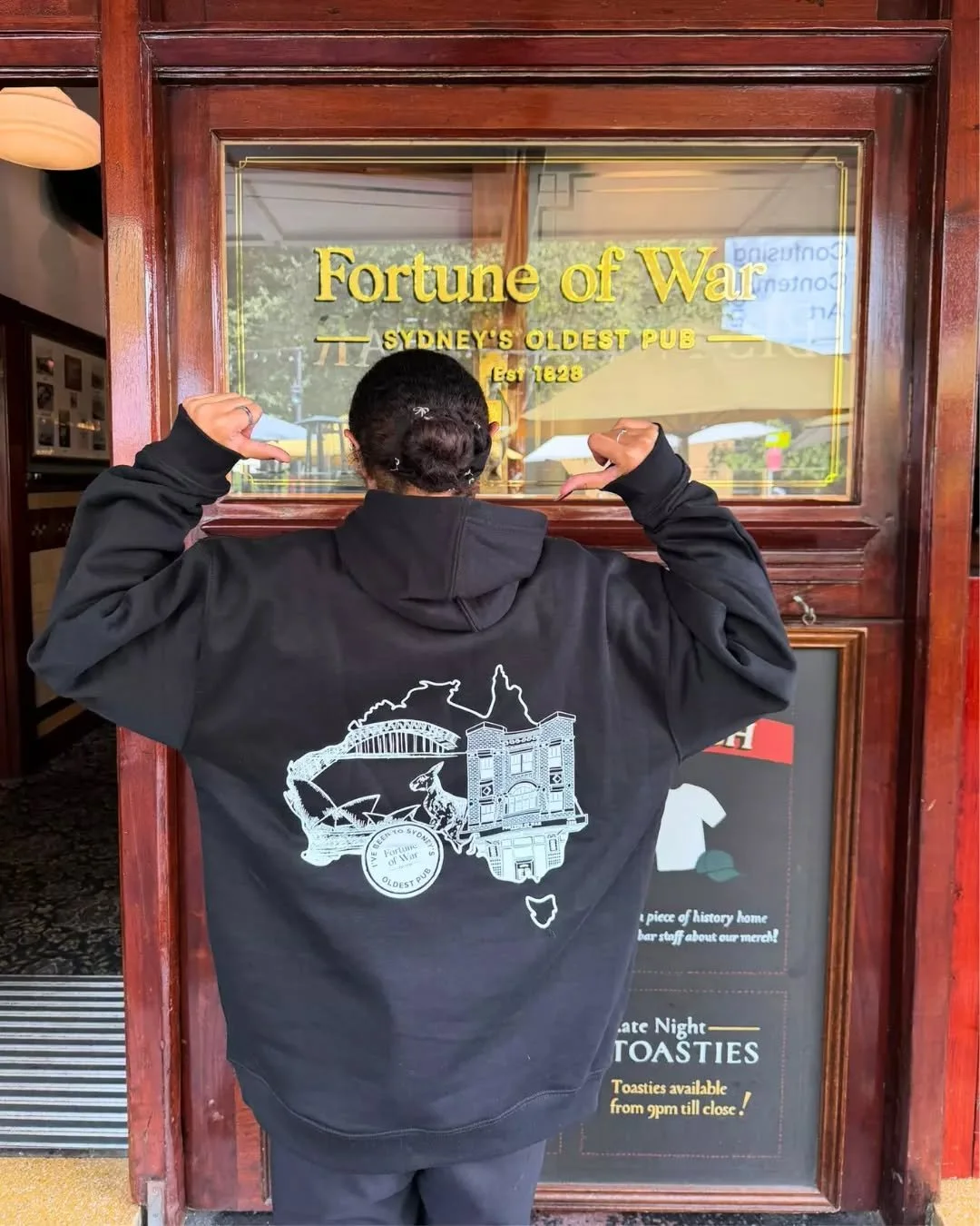 Winter called, and our Fortune of War hoodies answered! Pick one up at the bar or order through the website and add a little Sydney&rsquo;s oldest pub energy to your wardrobe. They also makes a pretty excellent souvenir, just saying: link in bio