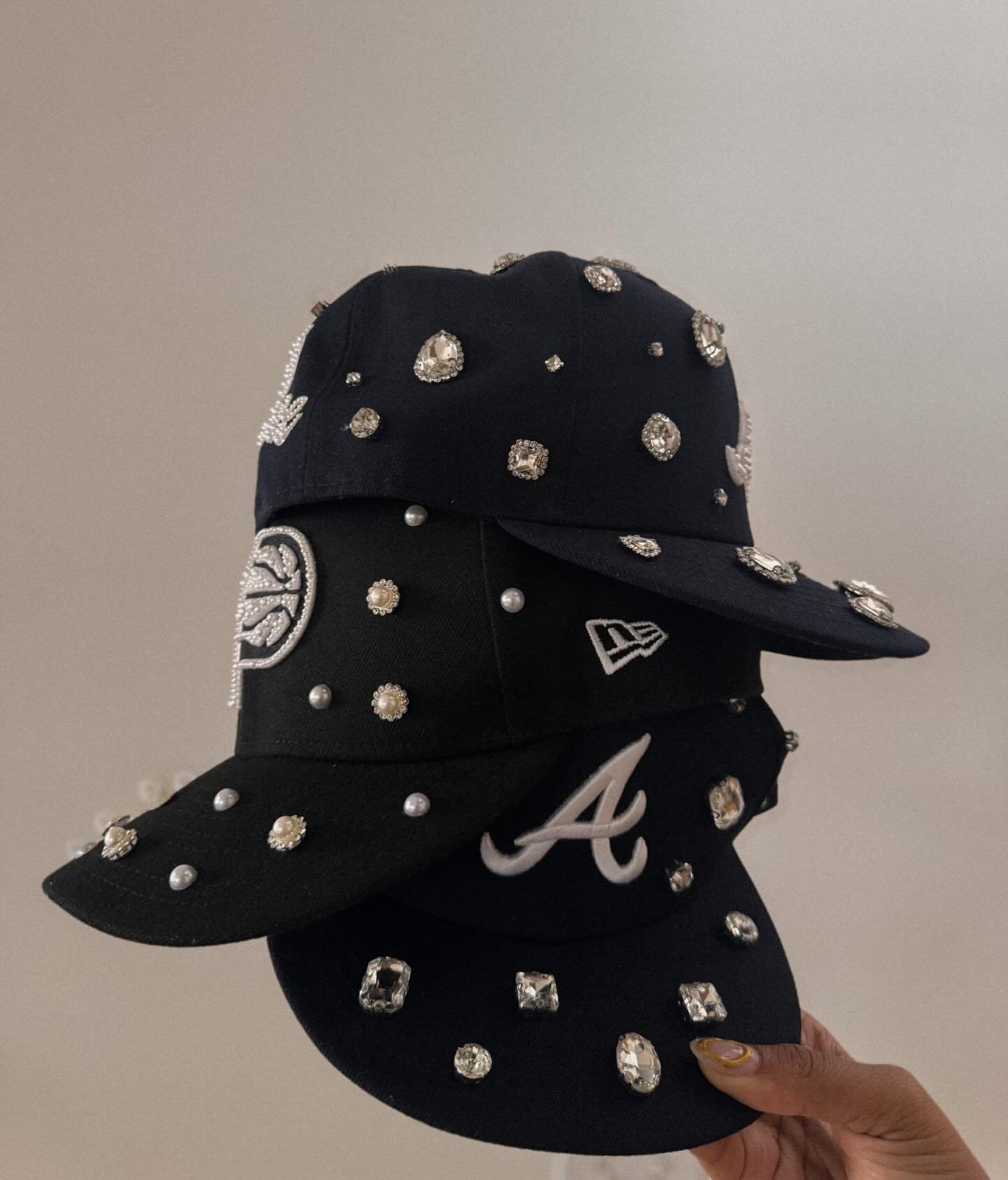 Now available! Custom hats for game day, bachelorette parties, and events #smallbusinesscheck #gamedayoutfit #customhat #rhinestoneshat #reworkedclothing #fashionaccessories #viralhat
