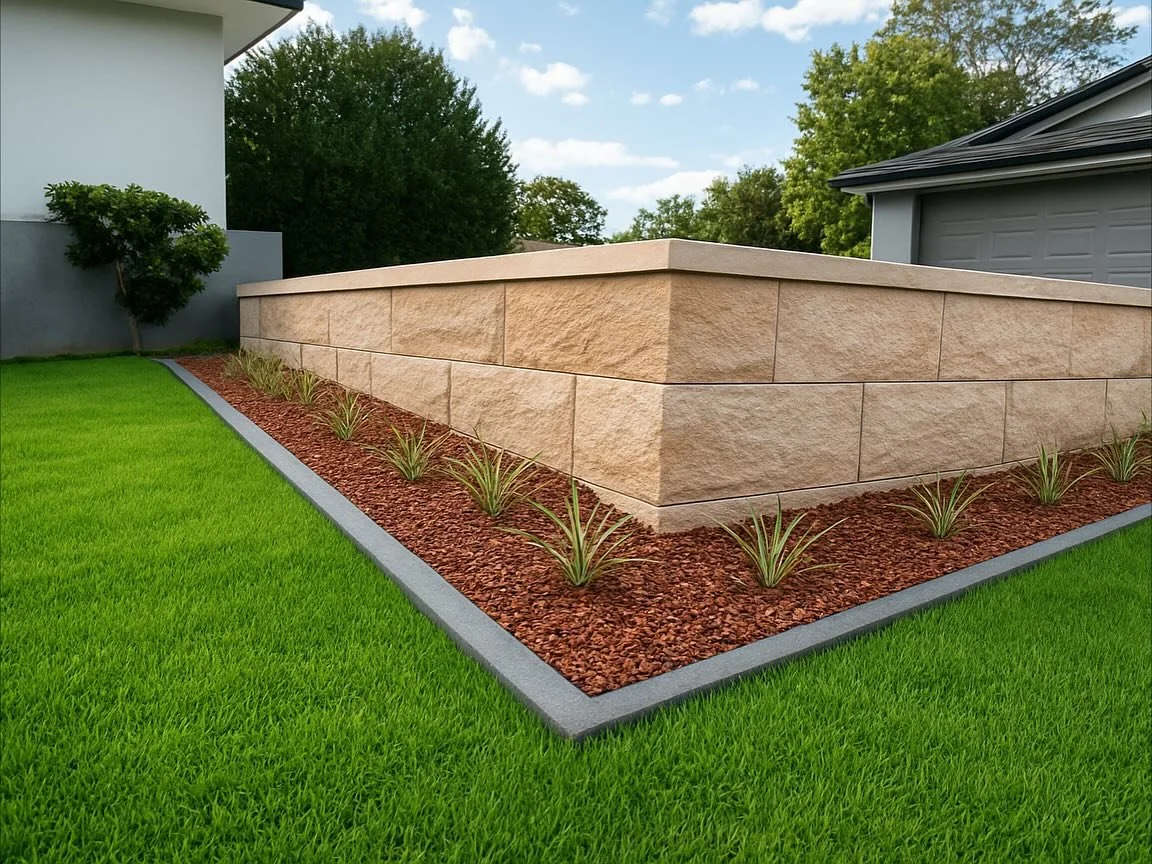 New sandstone retaining wall to finish off this driveway 🚗 

📞 Call Dean on 0409 245 268 to organise a free quote 📞