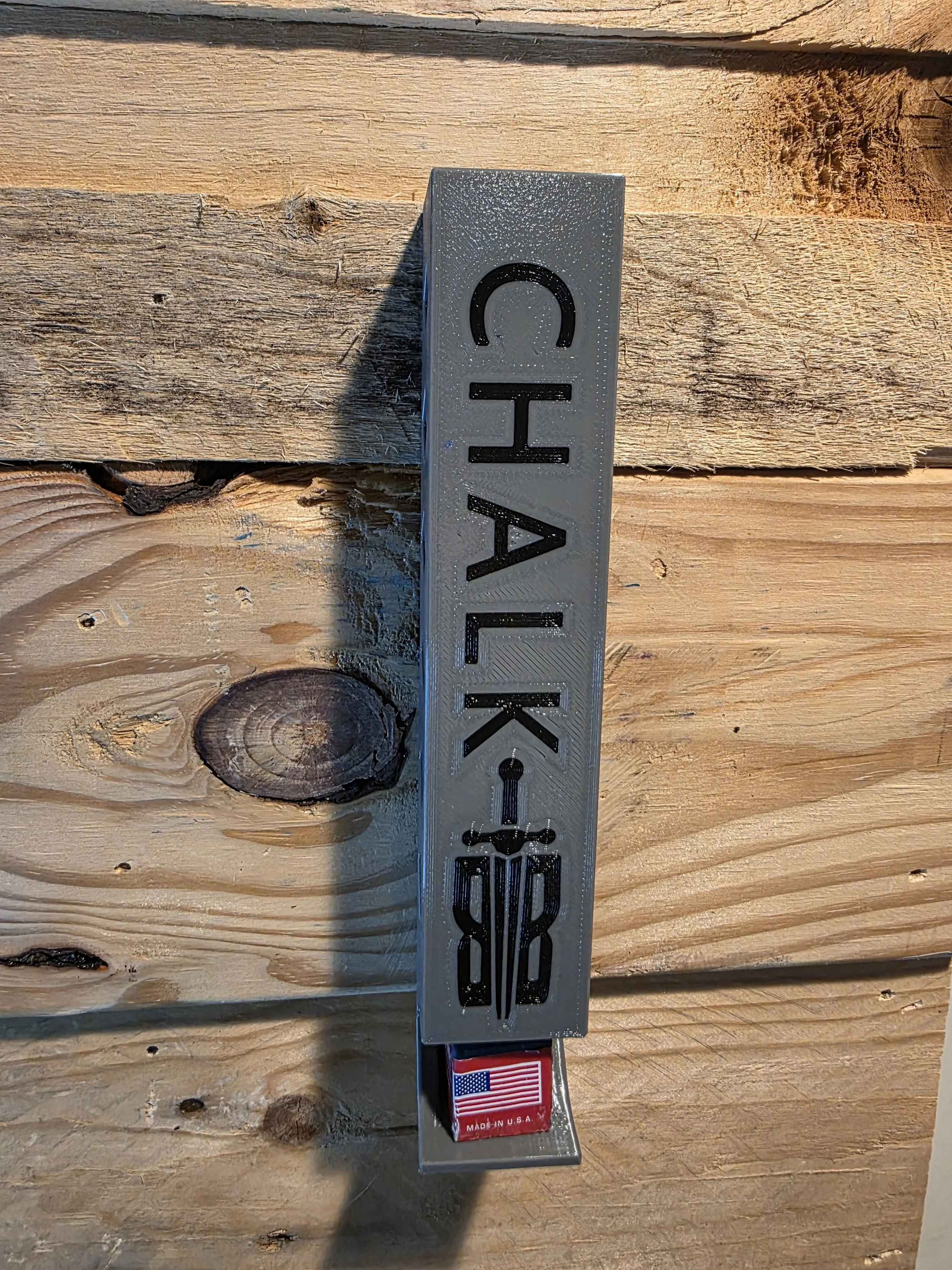 Gray and black wall mounted Billiards chalk holder