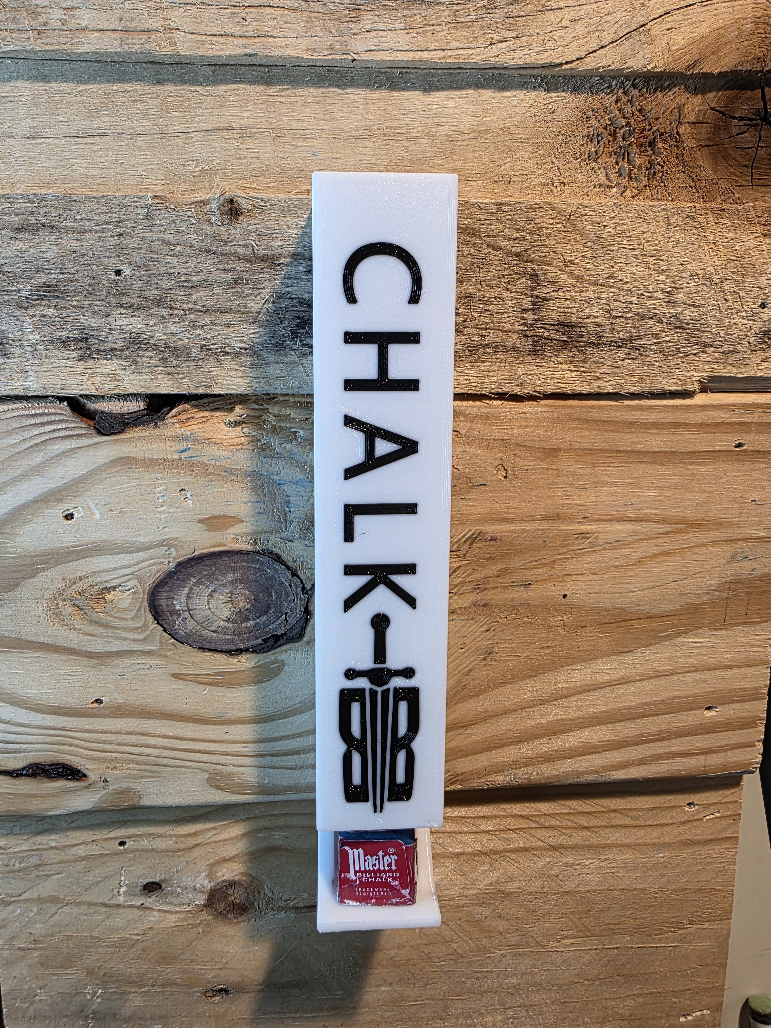 cube caddy wall mounted billiards chalk holder. white